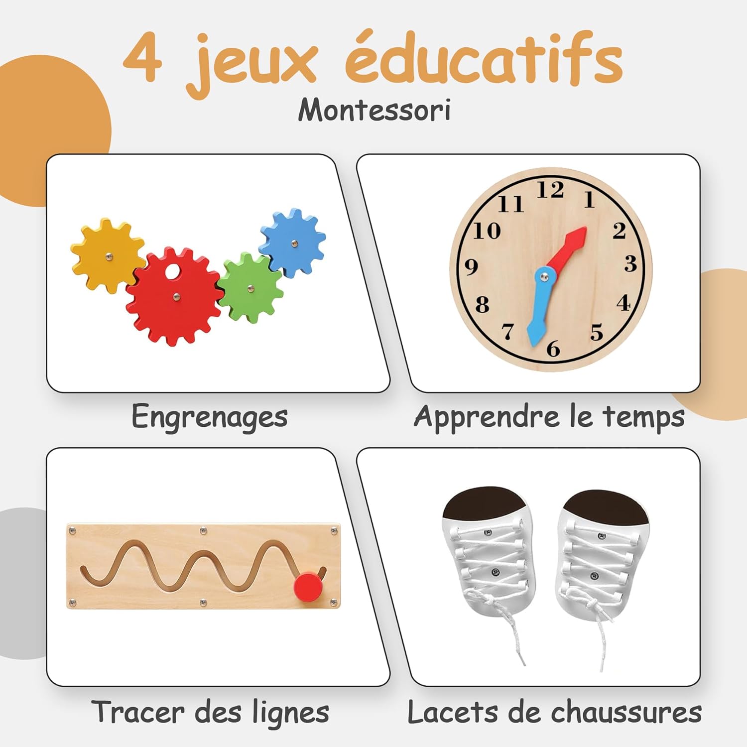 Olvy Kids - Tour d'apprentissage 4 en 1 - bois, 4 marches, dès 1 an