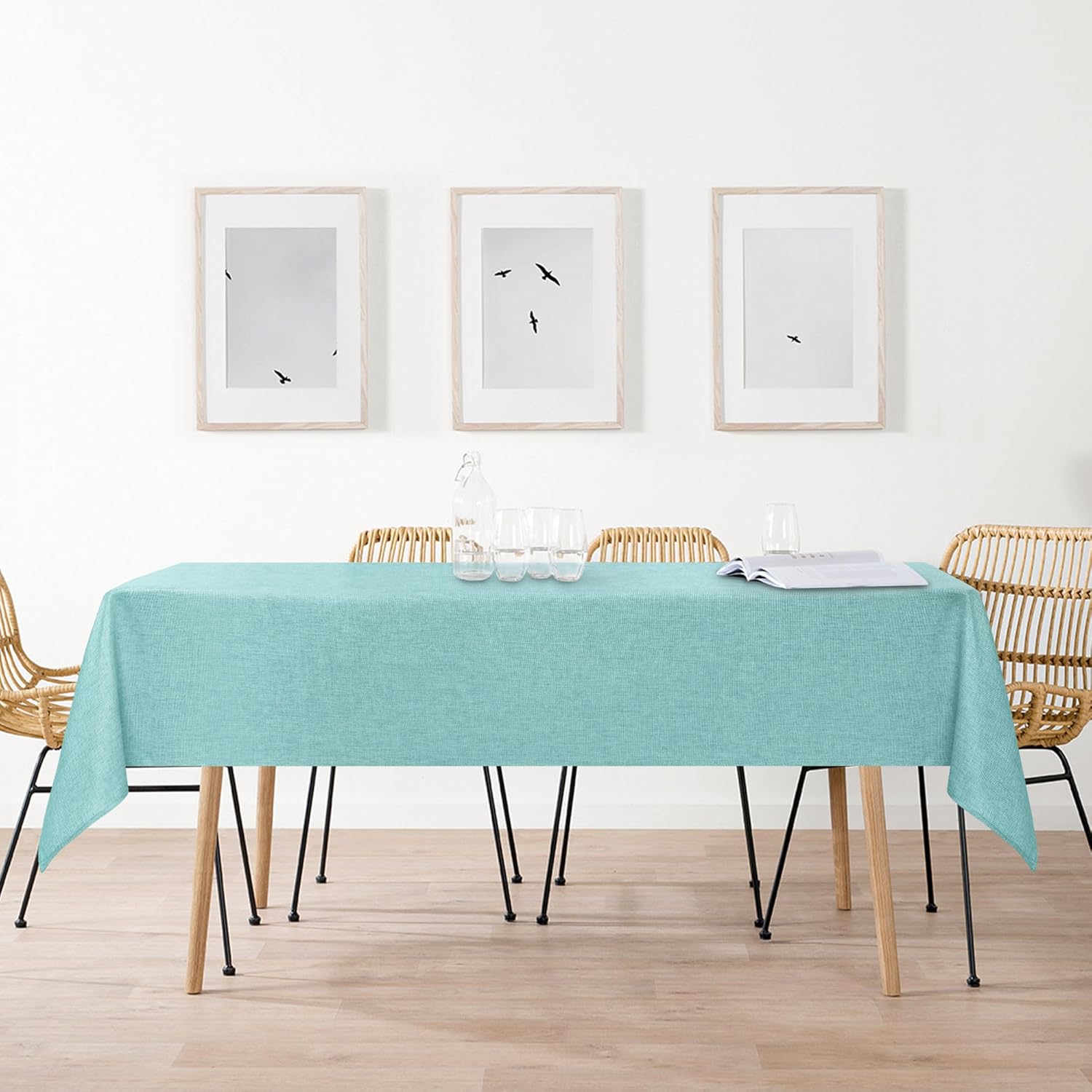 DWCN - nappe Aqua - 110x110cm - imperméable, effet lin, lavable