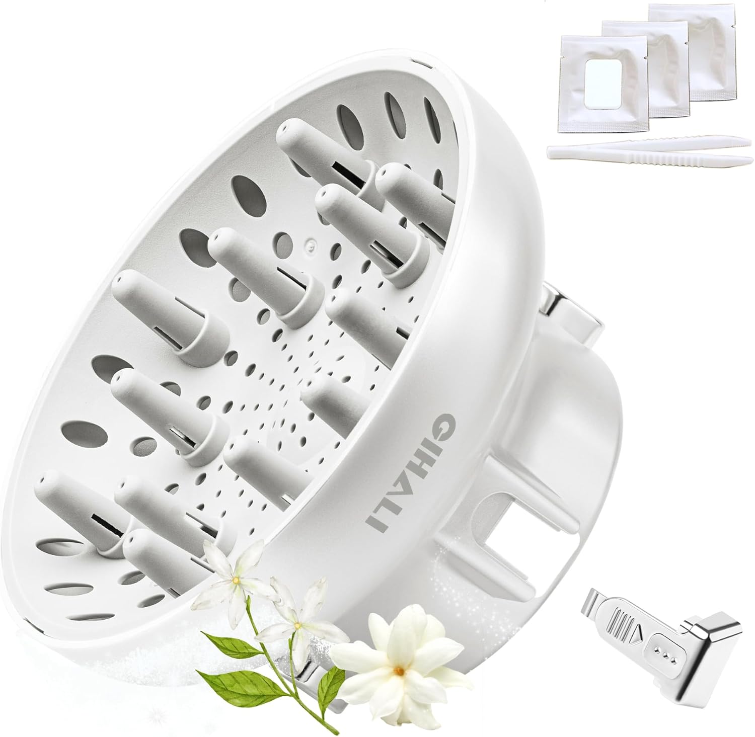 Diffuseur cheveux bouclés - universel, solide, 4.4-6.6cm, anti-frisottis