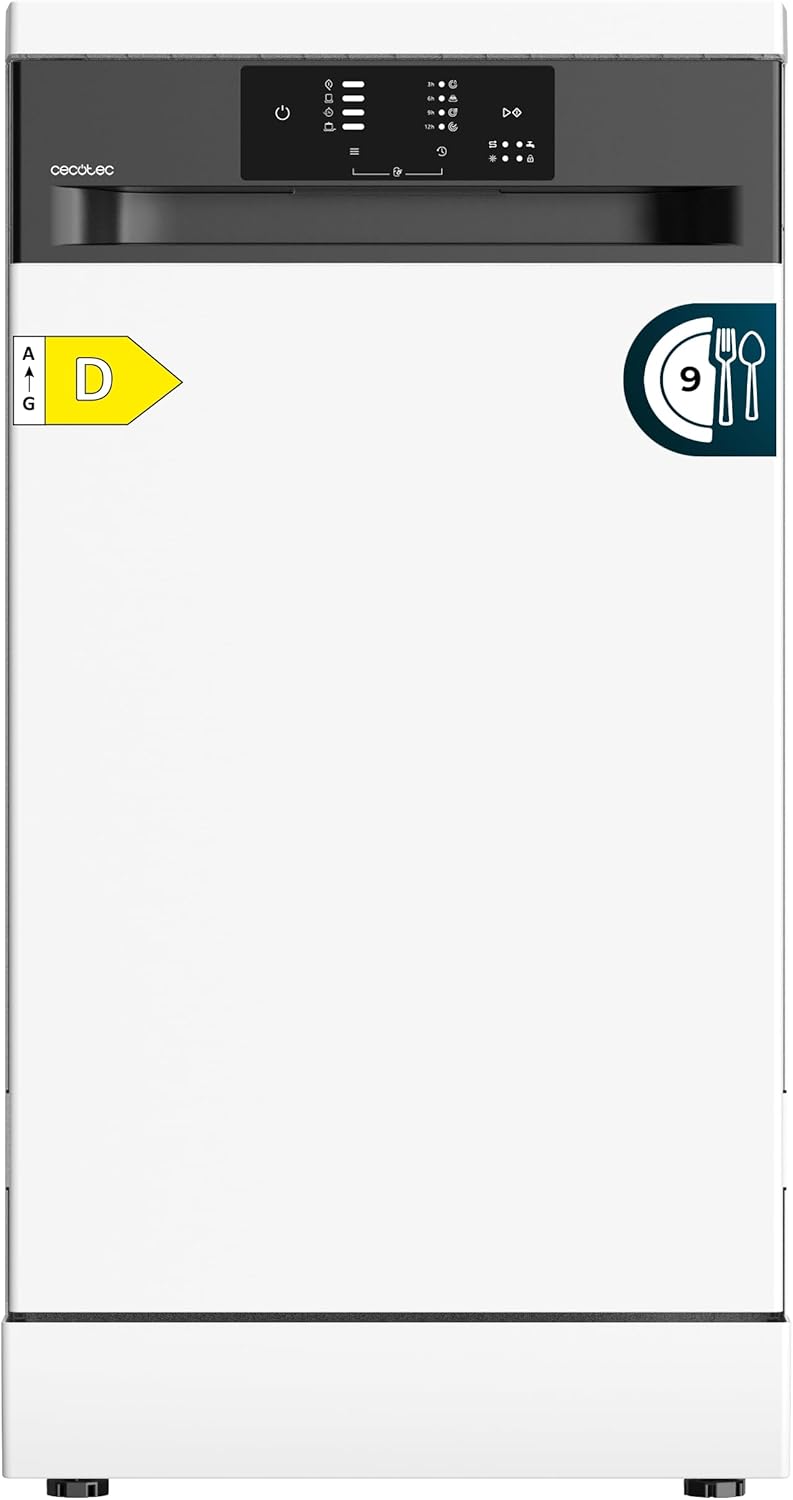 Cecotec - Bolero Aguazero, 45 cm, 9 couverts, 4 programmes, moteur Inverter Plus Duo, Blanc 4350