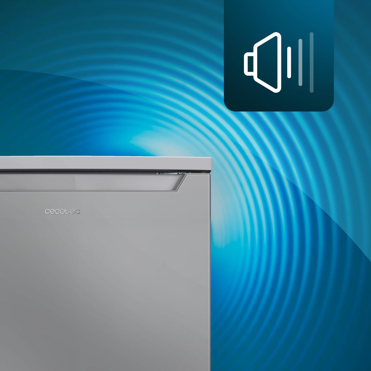 Cecotec - Bolero CoolMarket TT 107 Inox - 107L - porte réversible, congélateur, faible bruit, classe E