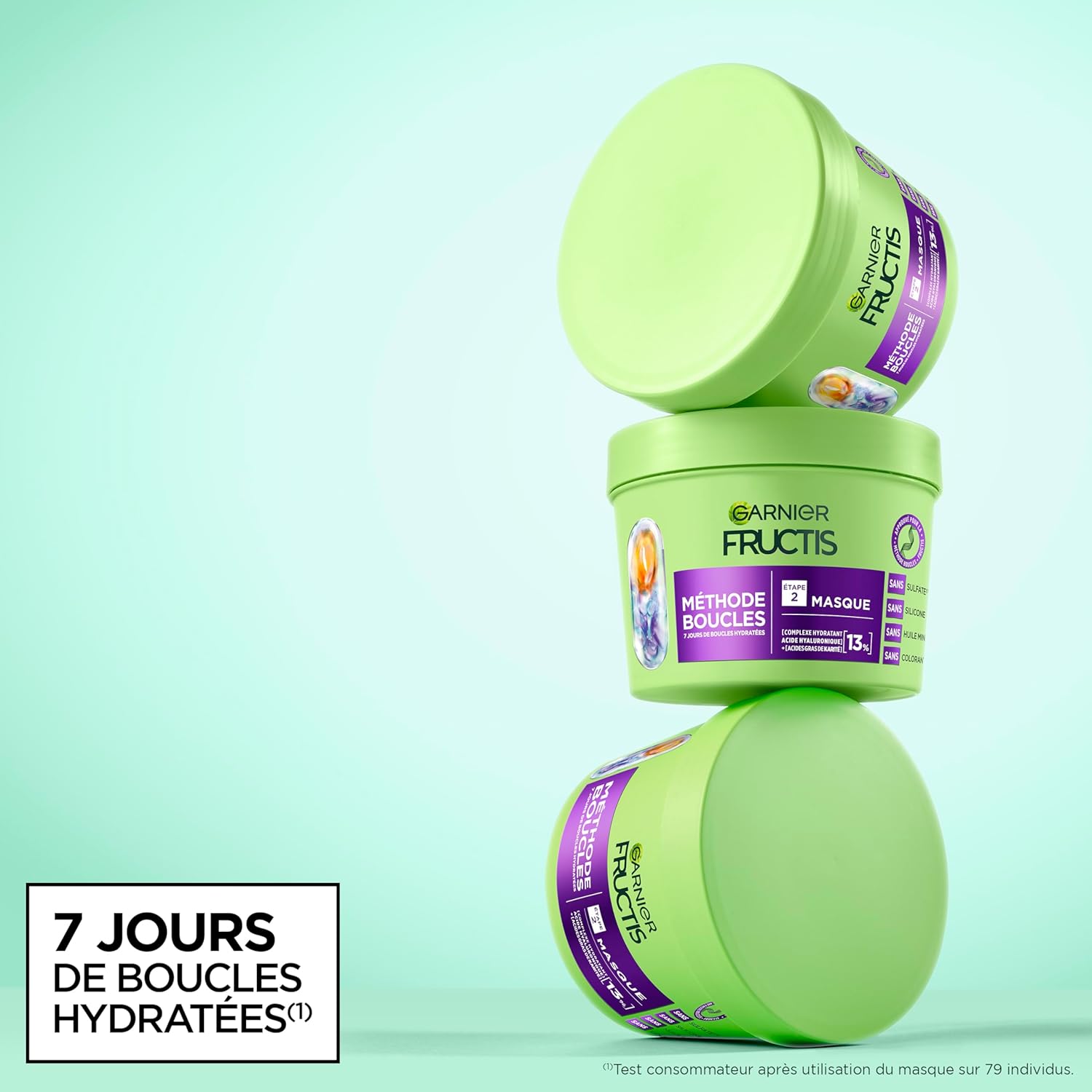 Garnier - Fructis Méthode Boucles - 3 produits - acide hyaluronique, karité, soin boucles