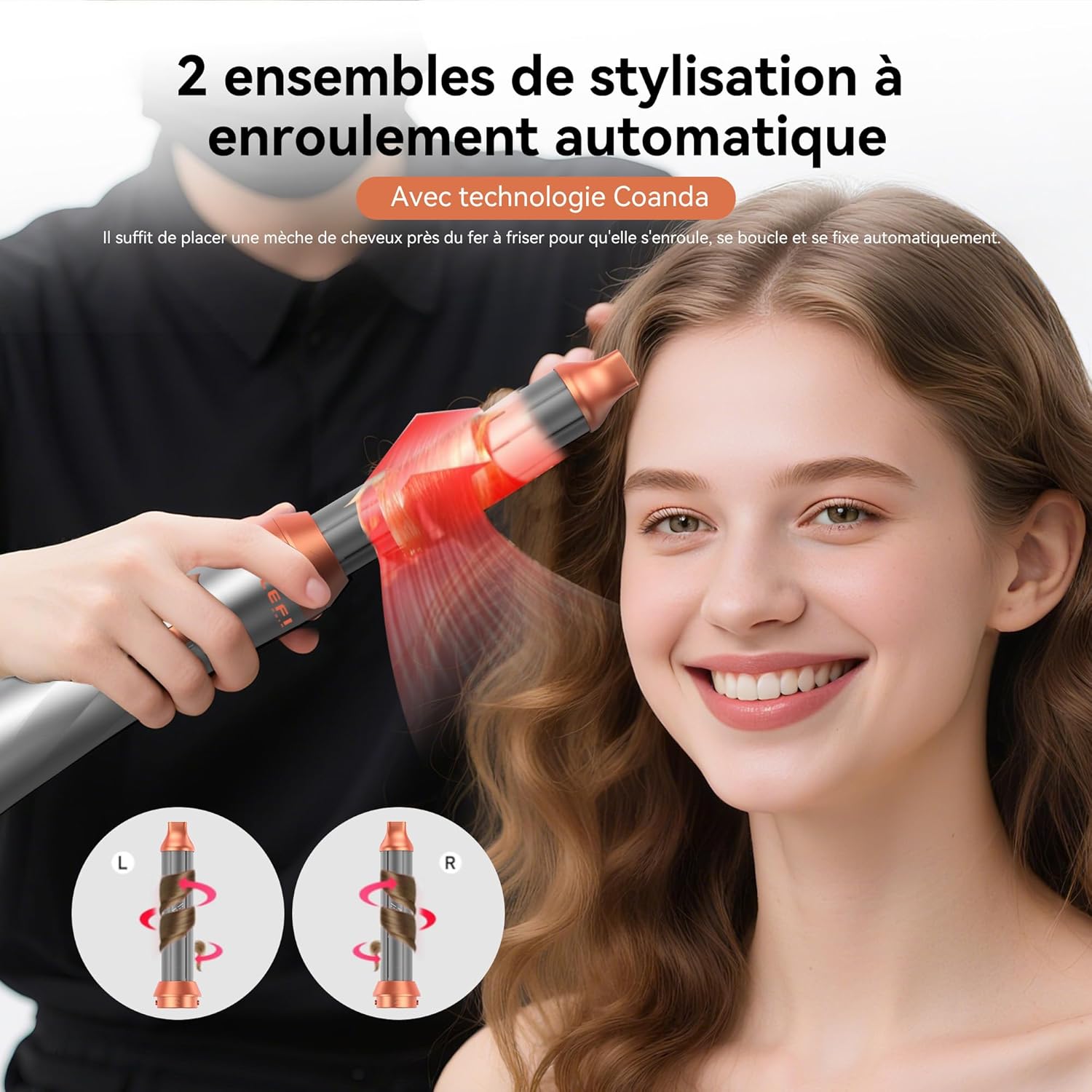 Brosse soufflante 5 en 1 - 800W - sèche, lisse, boucle, stylise