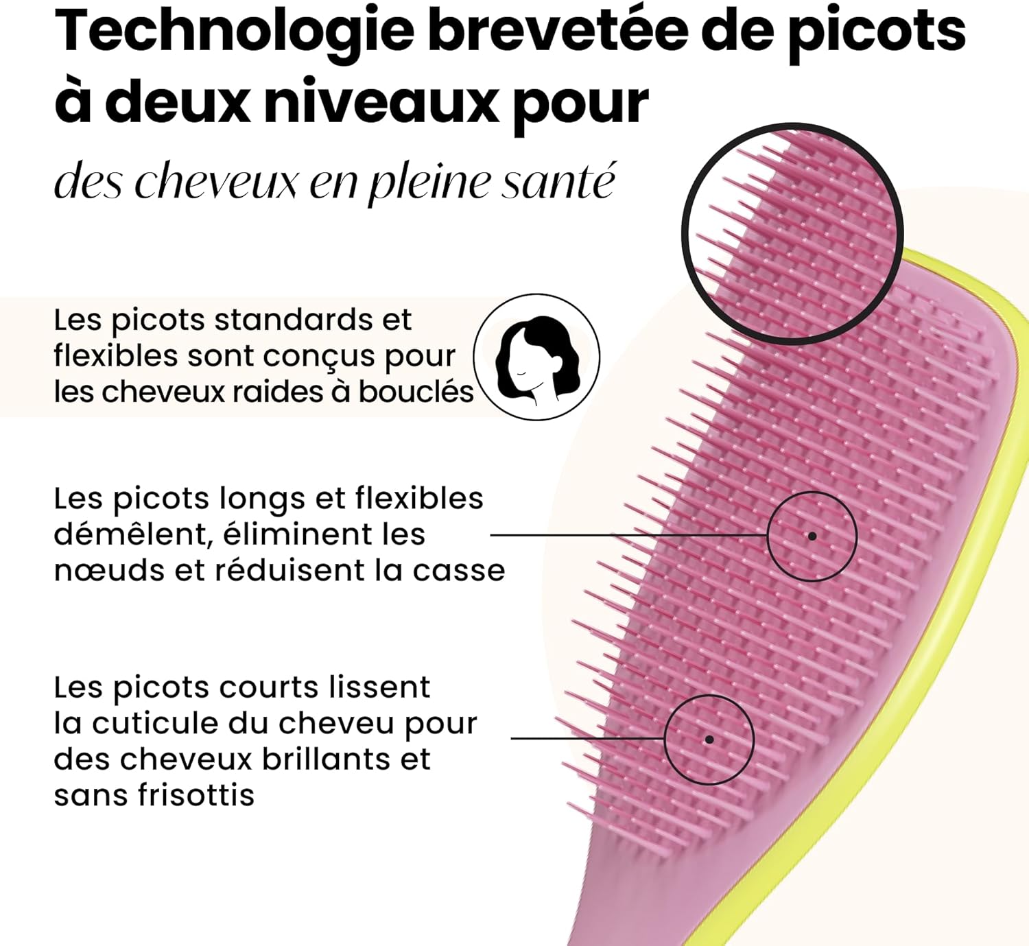 Tangle Teezer - Ultimate Detangler - Picots 2 niveaux, tous cheveux