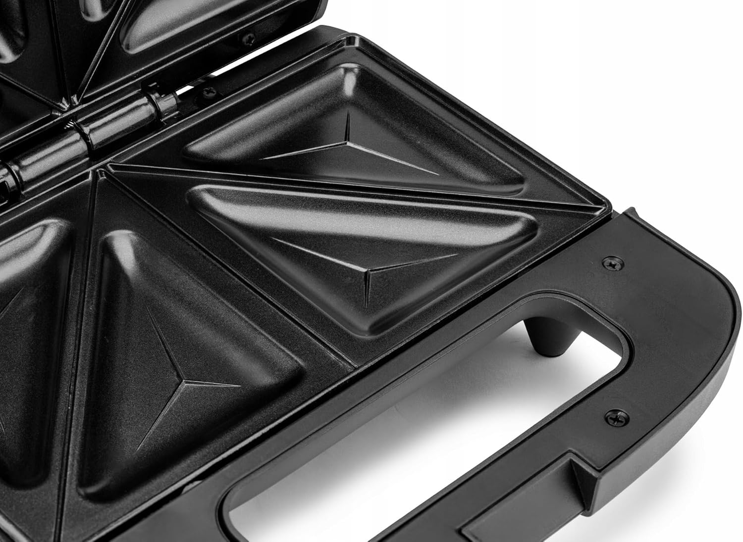 Appareil à croque-monsieur - 750W - plaques triangles - revêtement antiadhésif - dimensions compactes