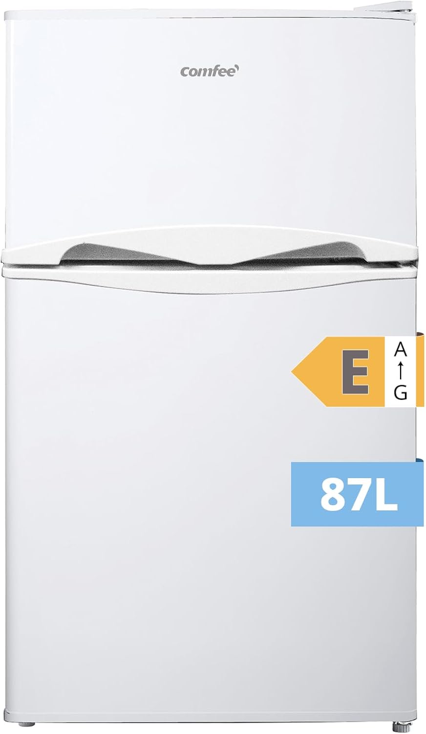 COMFEE' - réfrigérateur congélateur 87L - éclairage, étagères amovibles, portes réversibles, thermostat réglable - RCT87