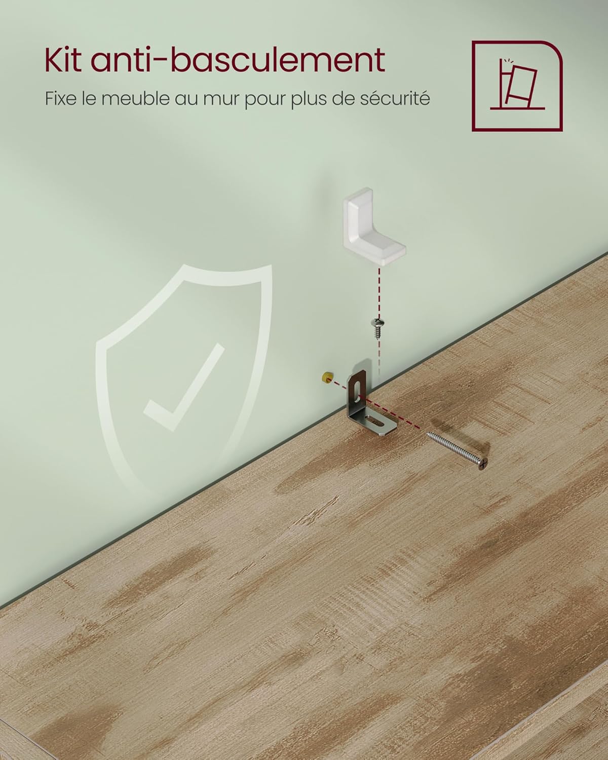 VASAGLE - étagère 6 niveaux - 24x60x160,7cm - rangement ouvert LBC166T50