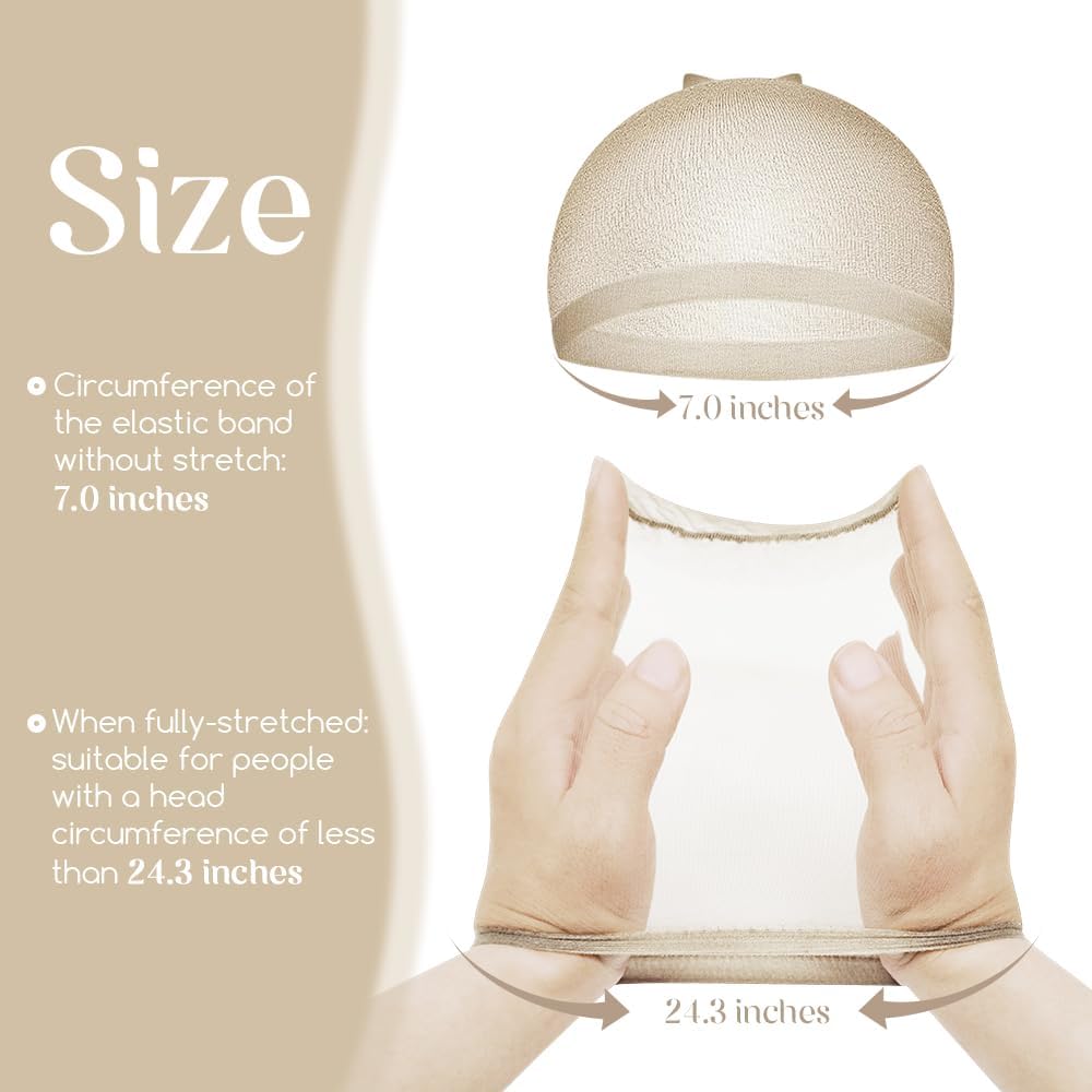 Dreamlover - bonnet de perruque HD ultra-fin, 12 pcs, marron clair, transparent et respirant