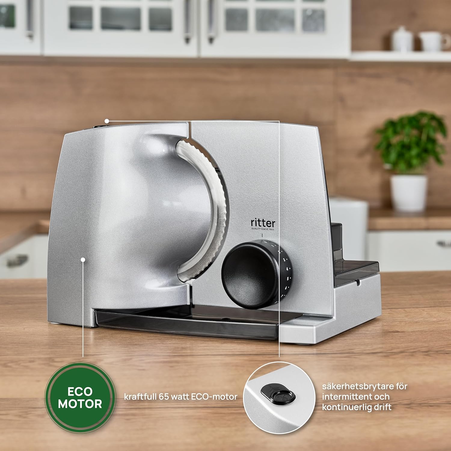 Ritter - Compact 1 - métal - trancheuse électrique universelle, fabriquée en Allemagne