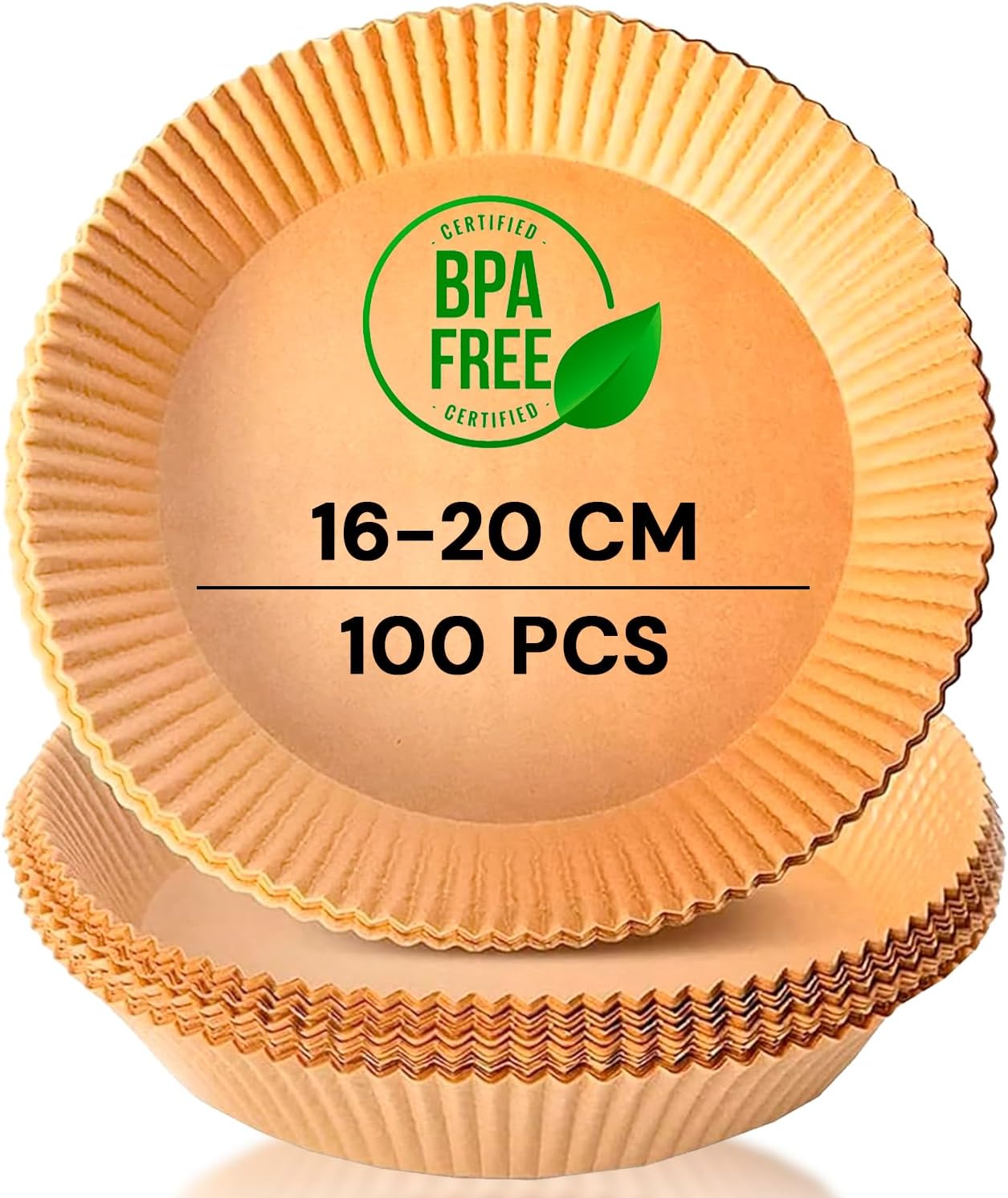 edihome - Papier cuisson air fryer - rond 16-20cm - 100 unités jetables