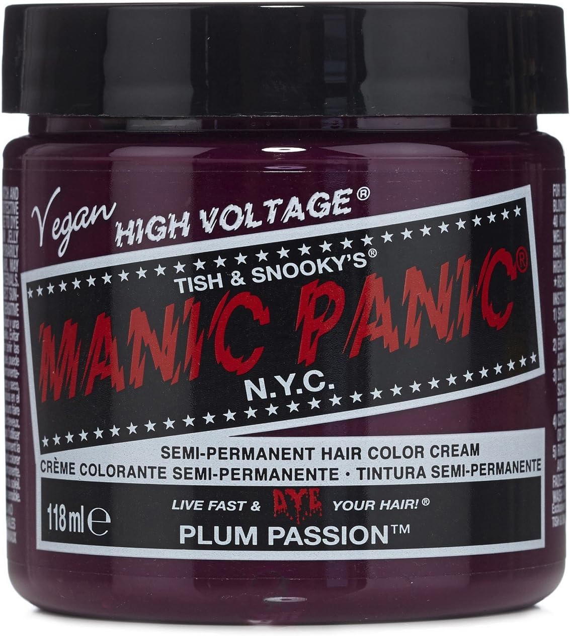 Manic Panic - Plum Passion - 4oz - coloration semi-permanente, 6 pack