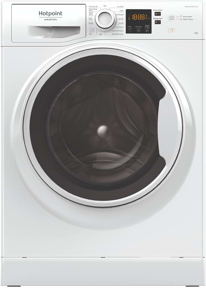 Hotpoint - Lave-linge série NS - 9kg, 1400tr/min, induction, vapeur, classe A - NS9479WWFR