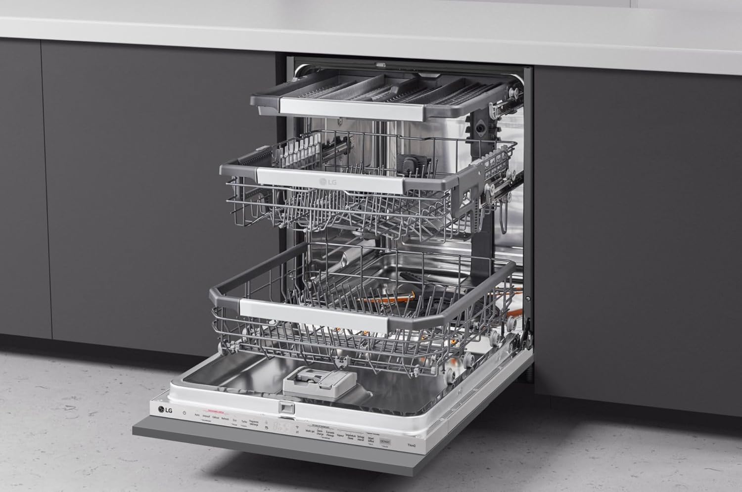 LG - Lave-vaisselle encastrable 14 couverts, inox, silencieux, DB475TXS