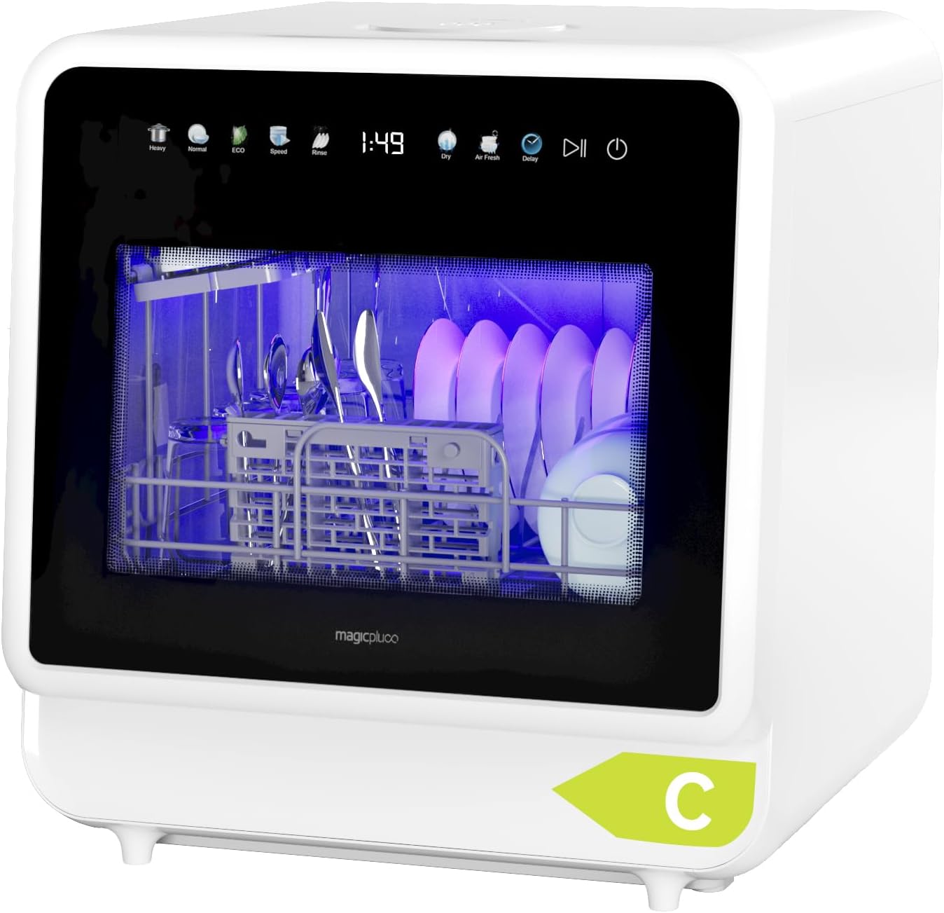 Lave-vaisselle compact de table, 5 couverts, écran couleur, 5L, 5+3 programmes