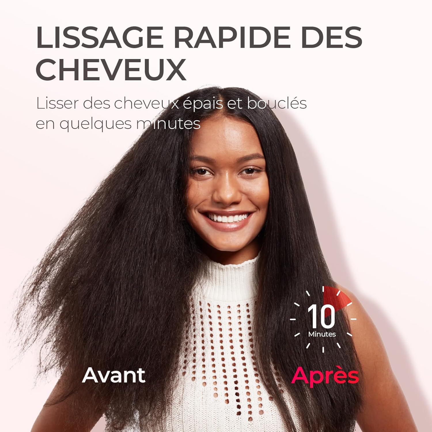 TYMO - Ionic Plus - brosse lissante - 16 températures, écran LCD, double tension