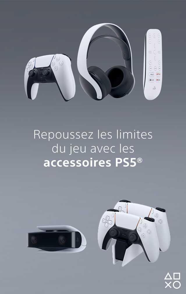 Sony - Manette DualSense PS5 - sans fil, retour haptique, micro intégré, Chroma Pearl