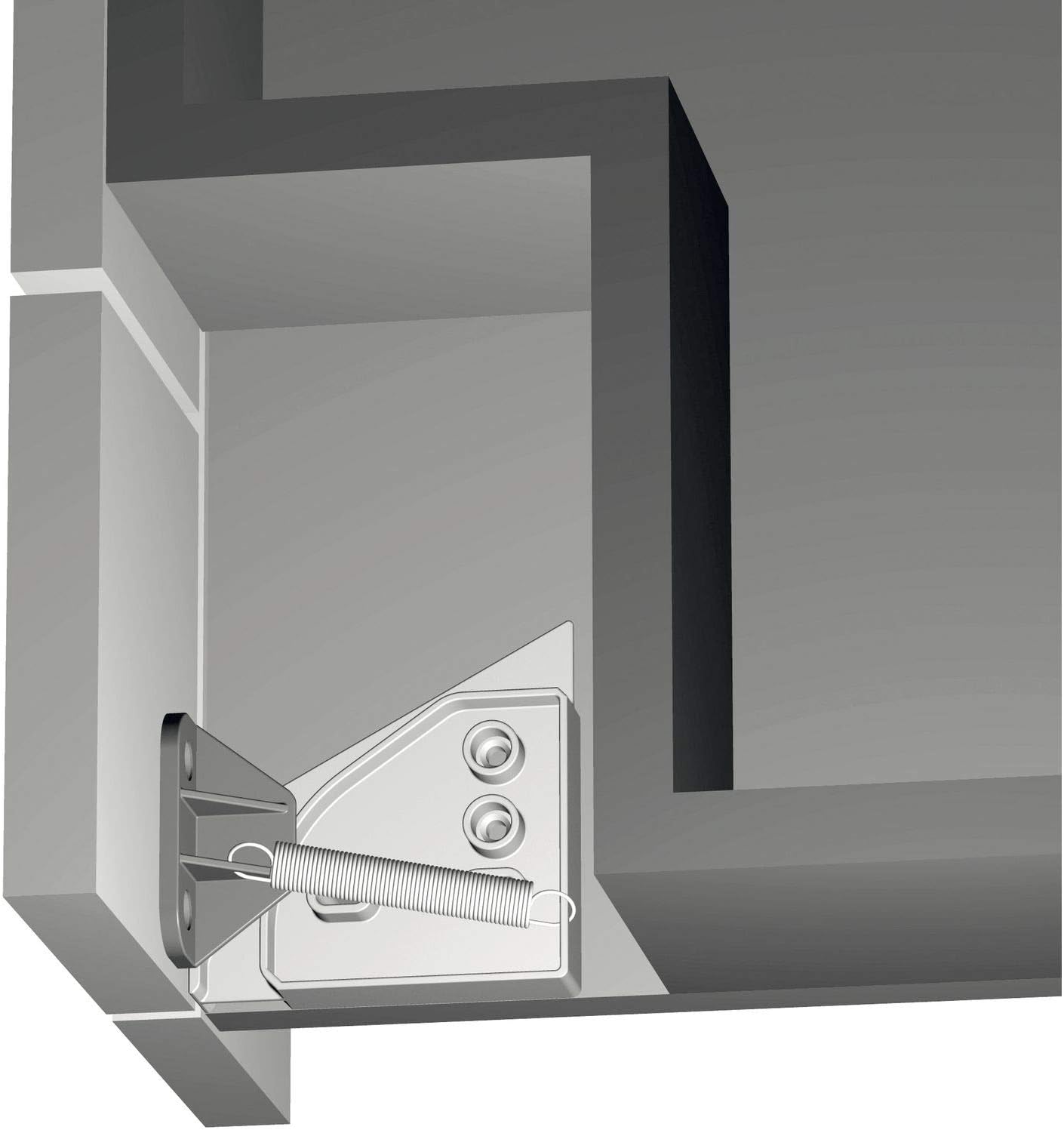 Ferrures lave-vaisselle blanc lot de 2 plastique, accessoires montage