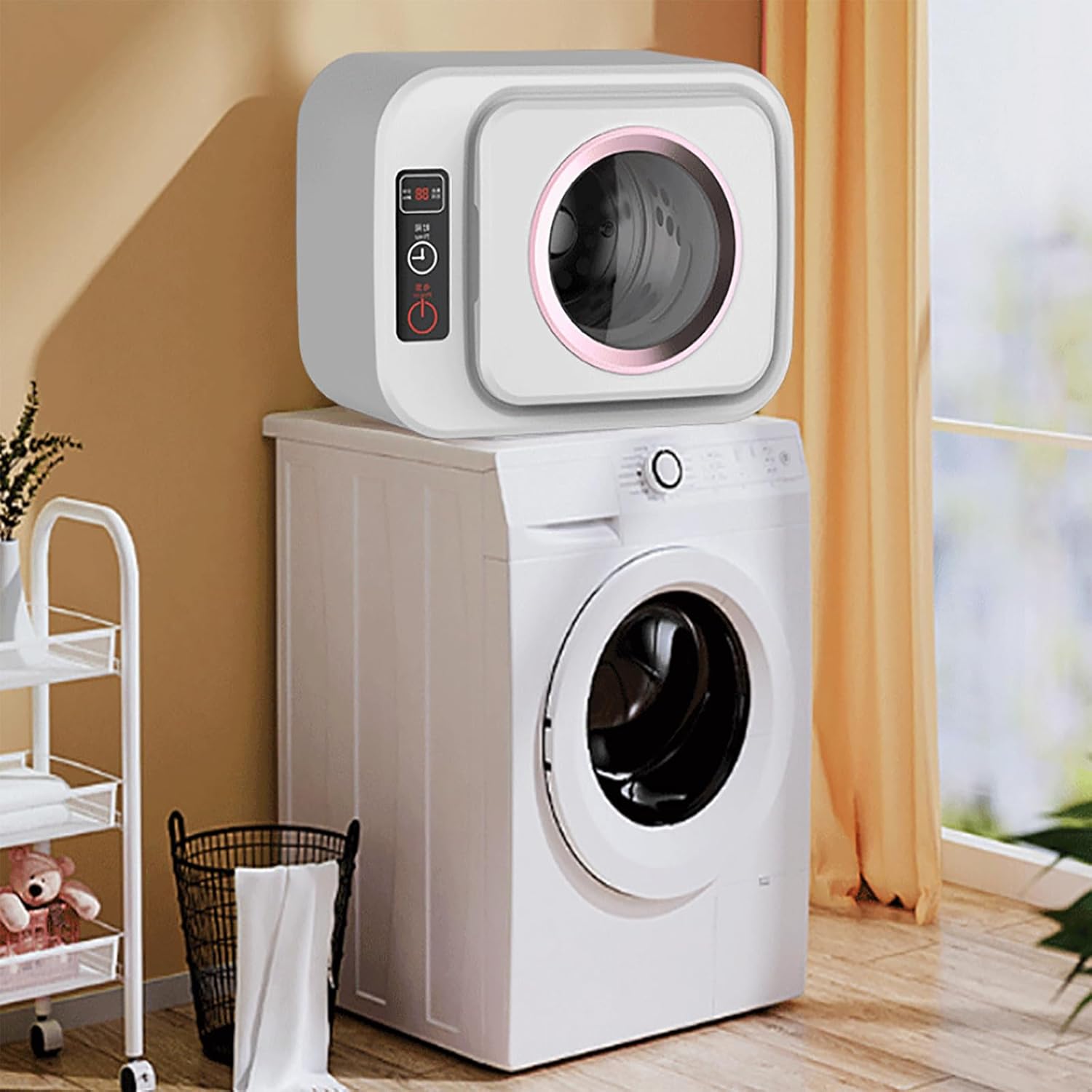 ERICAT - sèche-linge portable, mini, inox, écran LCD tactile, 3 modes