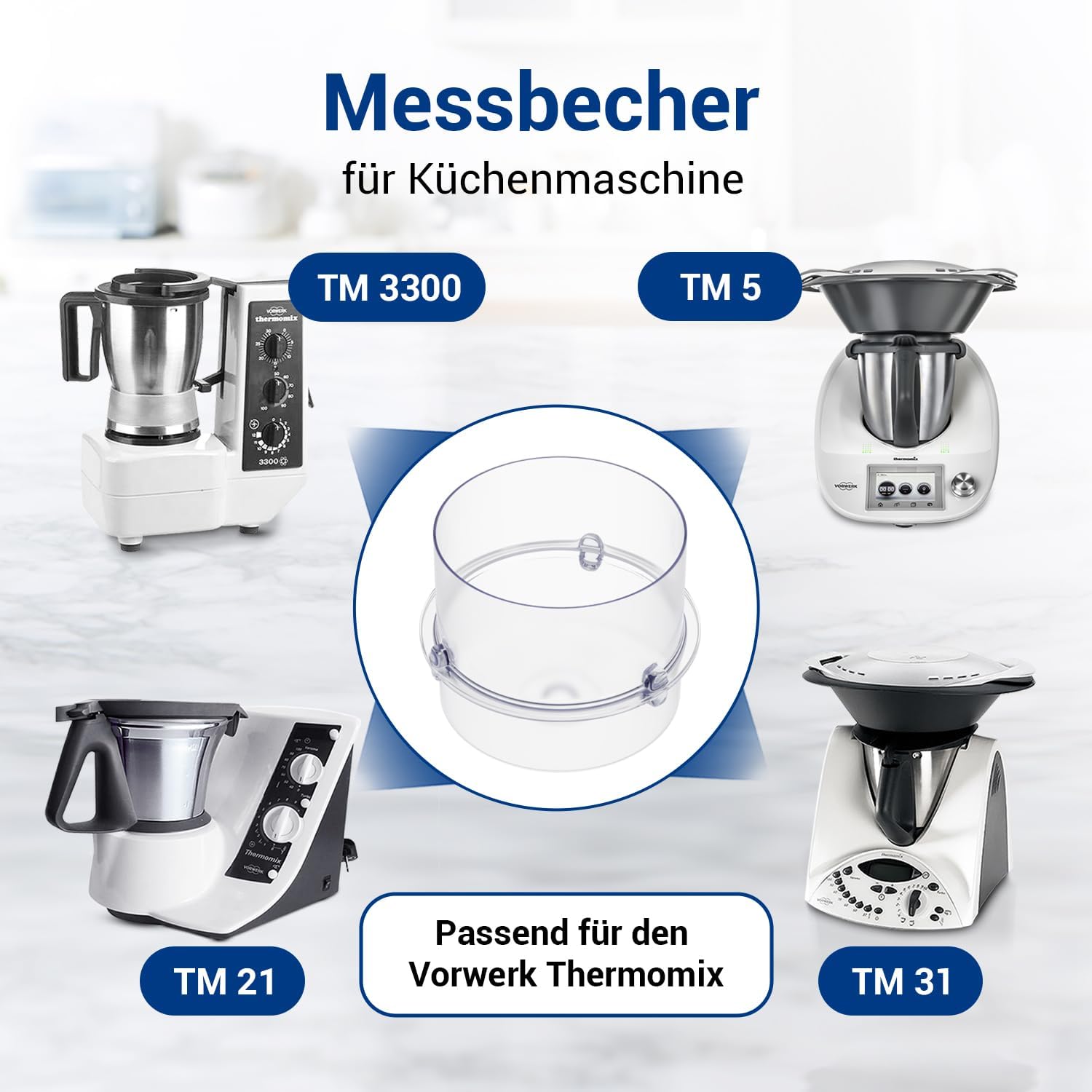 Vioks - gobelet doseur Thermomix - 100ml - plastique, TM5 TM21 TM31 TM3300