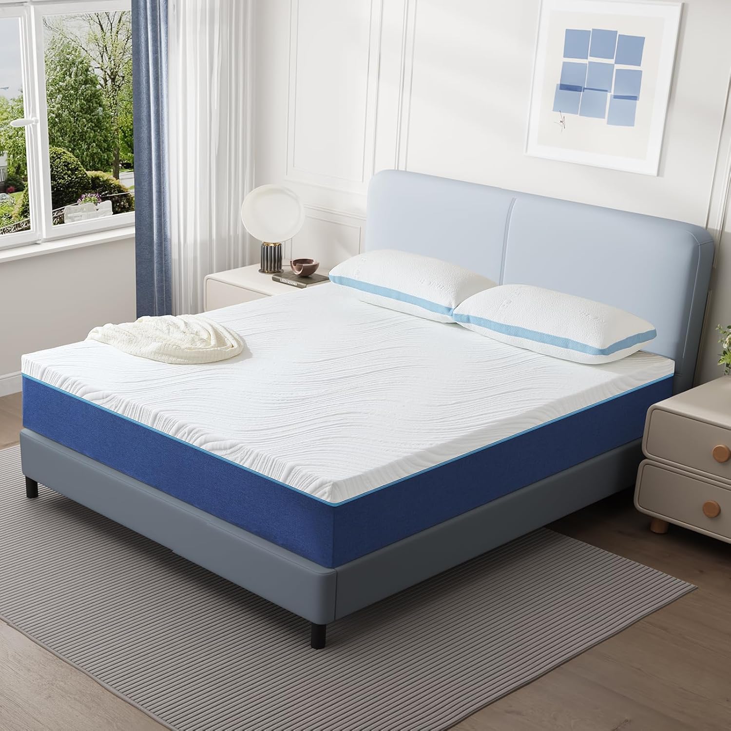 Matelas - mousse mémoire forme - 180x200 - 25cm, 7 zones, réversible