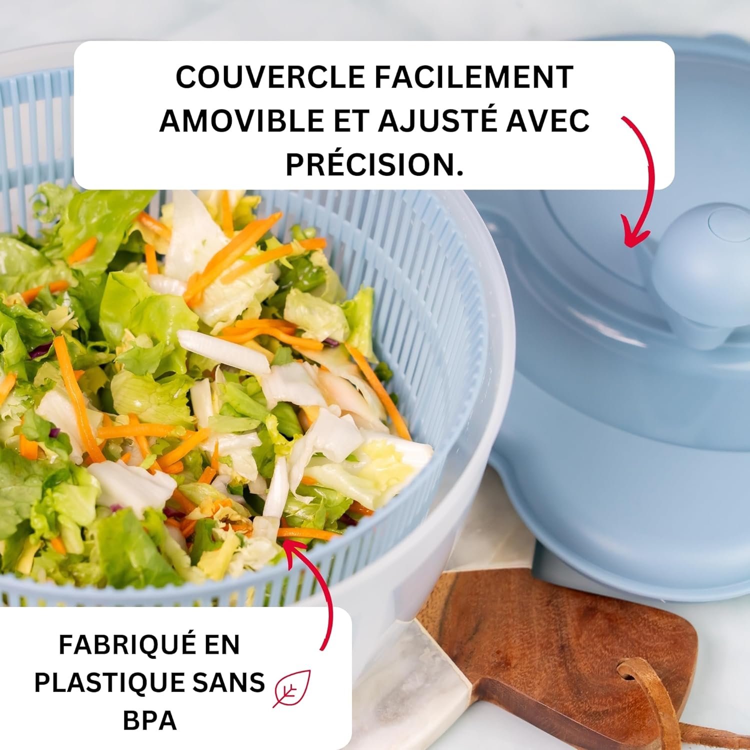 Westmark - Fortuna - 5L, 26cm - essoreuse à salade, sans BPA