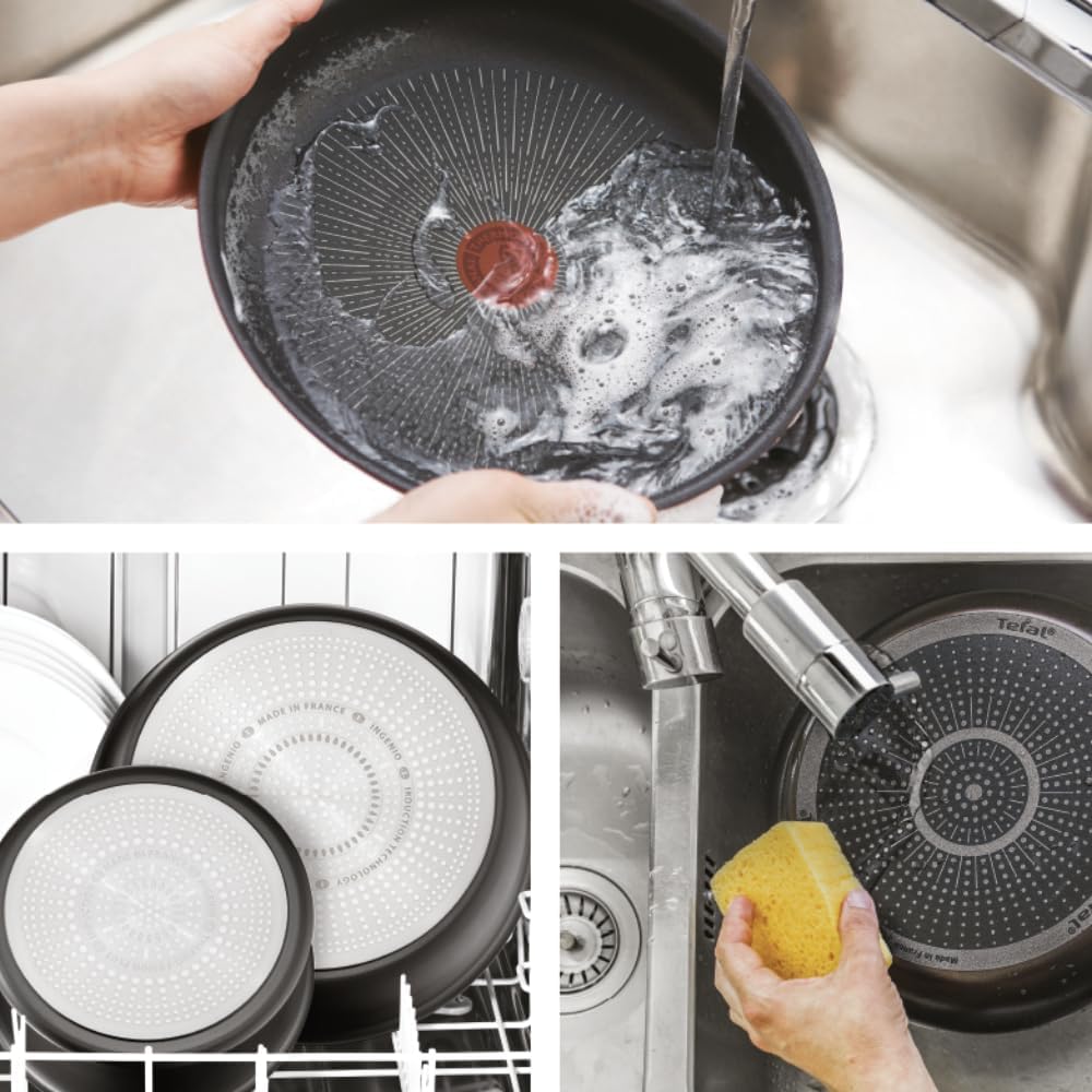 Tefal - Ingenio Natural On - batterie cuisine induction 14 pièces, antiadhésif, empilable, lave-vaisselle - L7669902