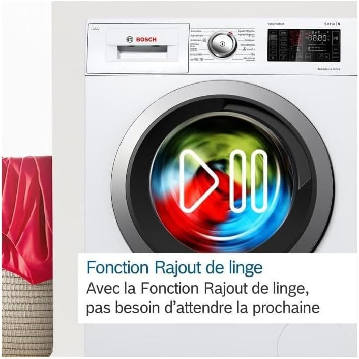 Bosch - Série 2 lave-linge 7kg, 1400trs/min, blanc, EcoSilence - WGE02406FR