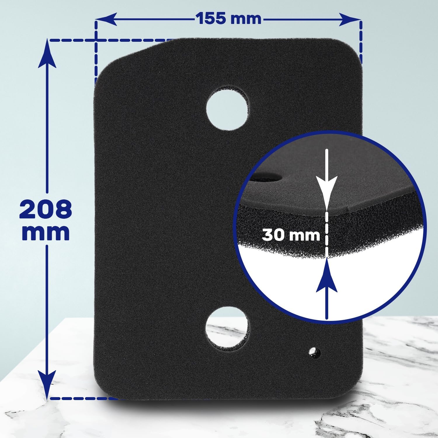 Miele - filtre sèche-linge - 208x155x30mm - mousse, 10 ans garantie - 9164761