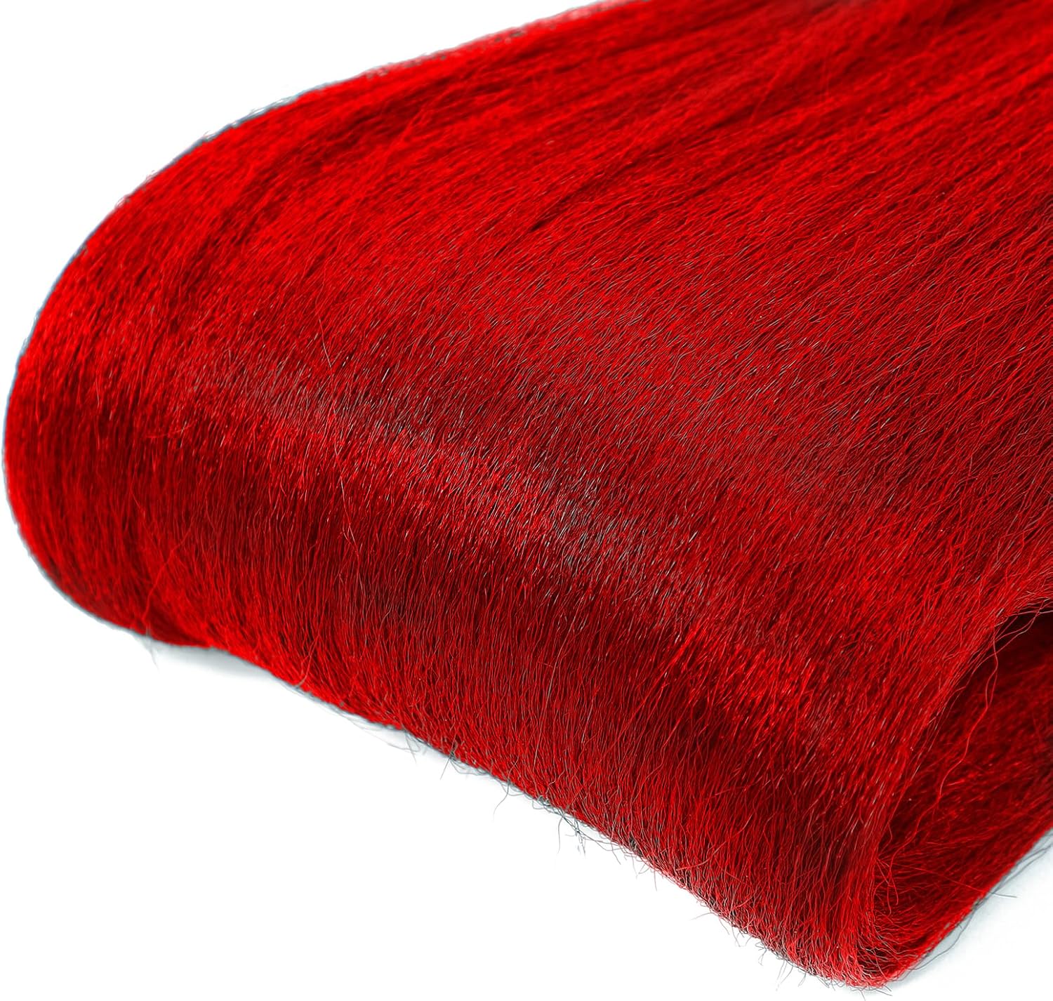 Rajout cheveux tressés - pré-étiré 30 pouces - kanekalon, 6 paquets, lisse, rouge, yaki