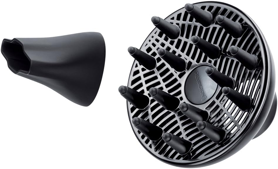 Remington - Sèche-cheveux PROluxe - 2400W, ionique, OptiHeat, 3 temp., 2 vitesses, 3 concentrateurs, diffuseur - AC9140