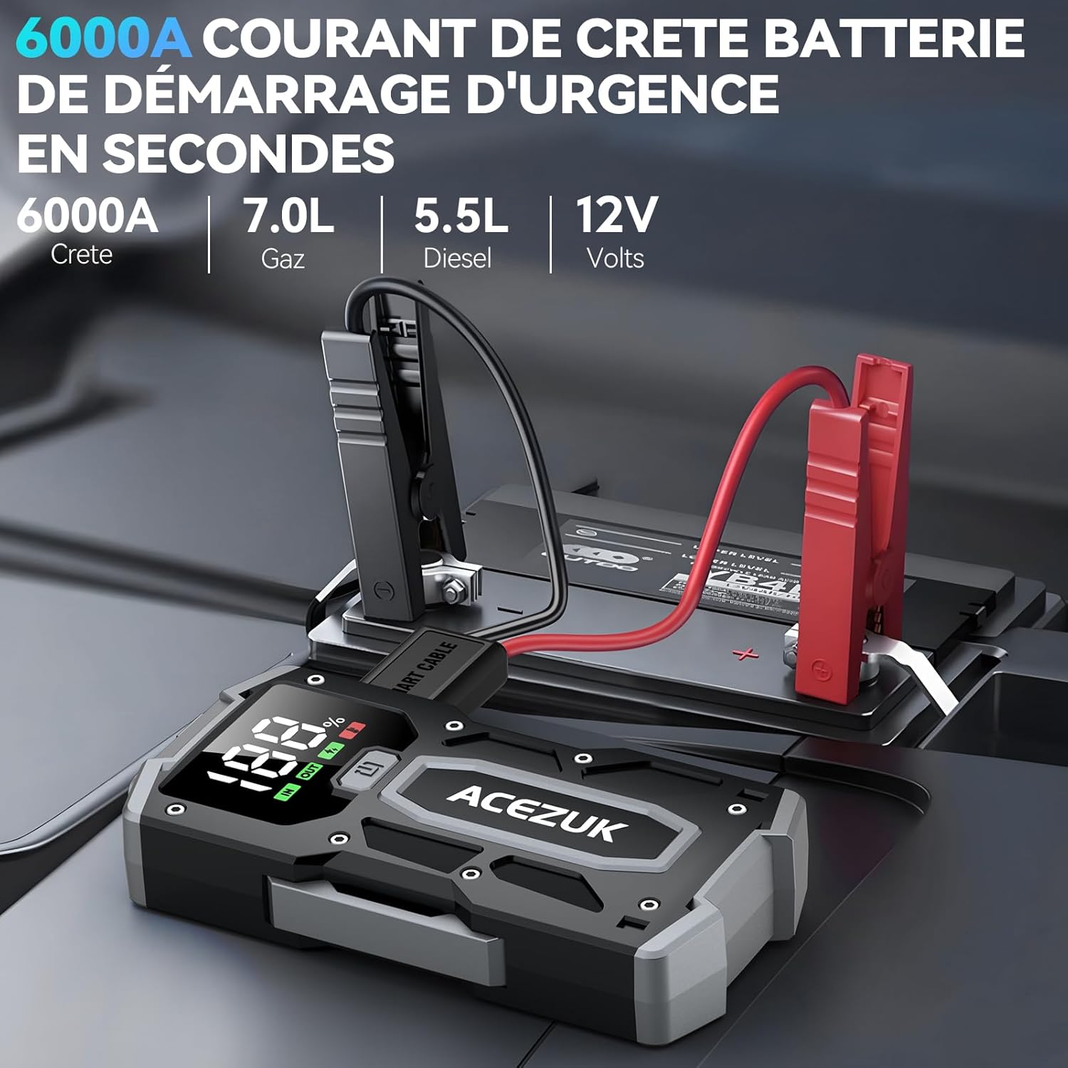 Booster Batterie Voiture - portable, 2.5