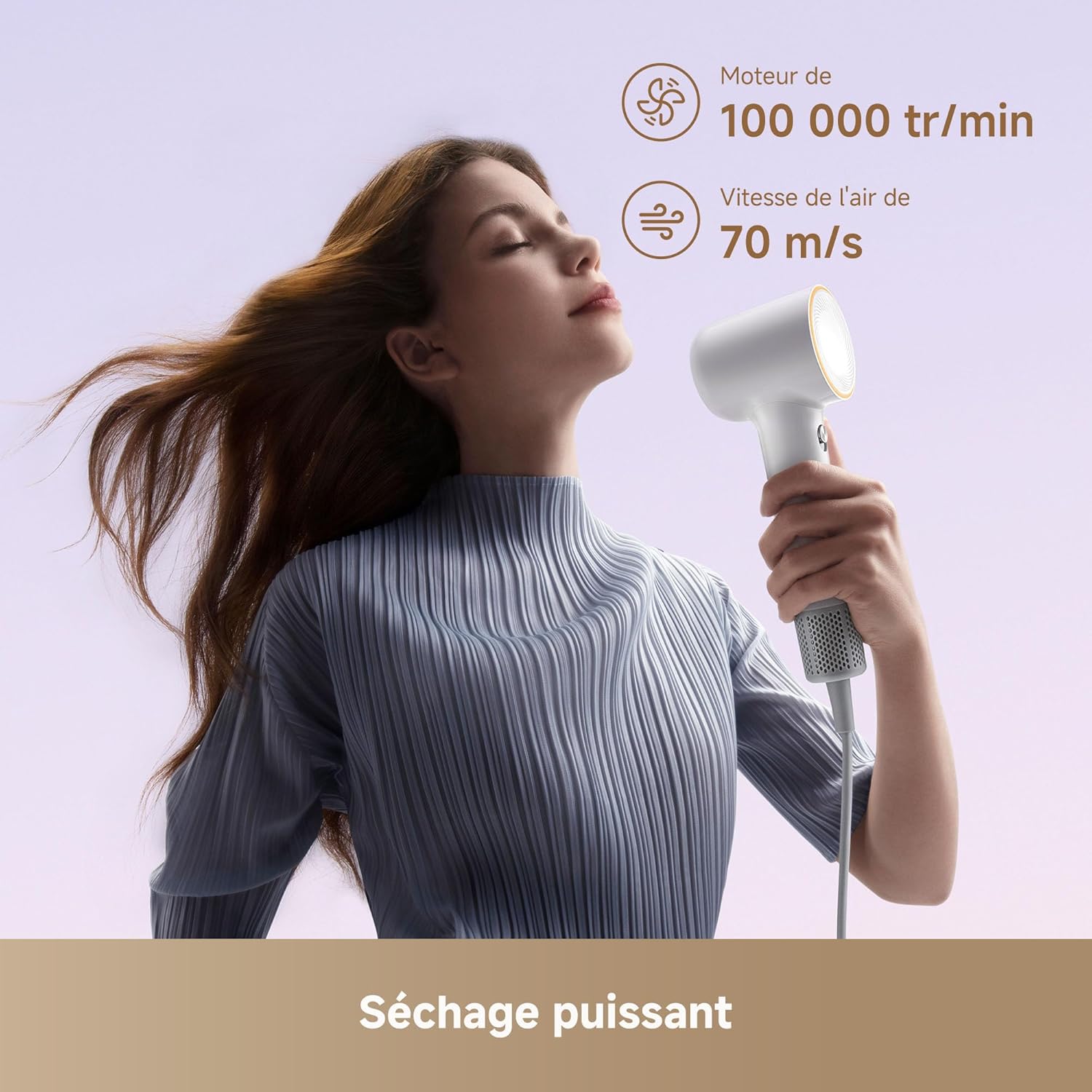 Dreame - Mini Flow - 270g - séchage rapide, 100 000RPM, 5 modes