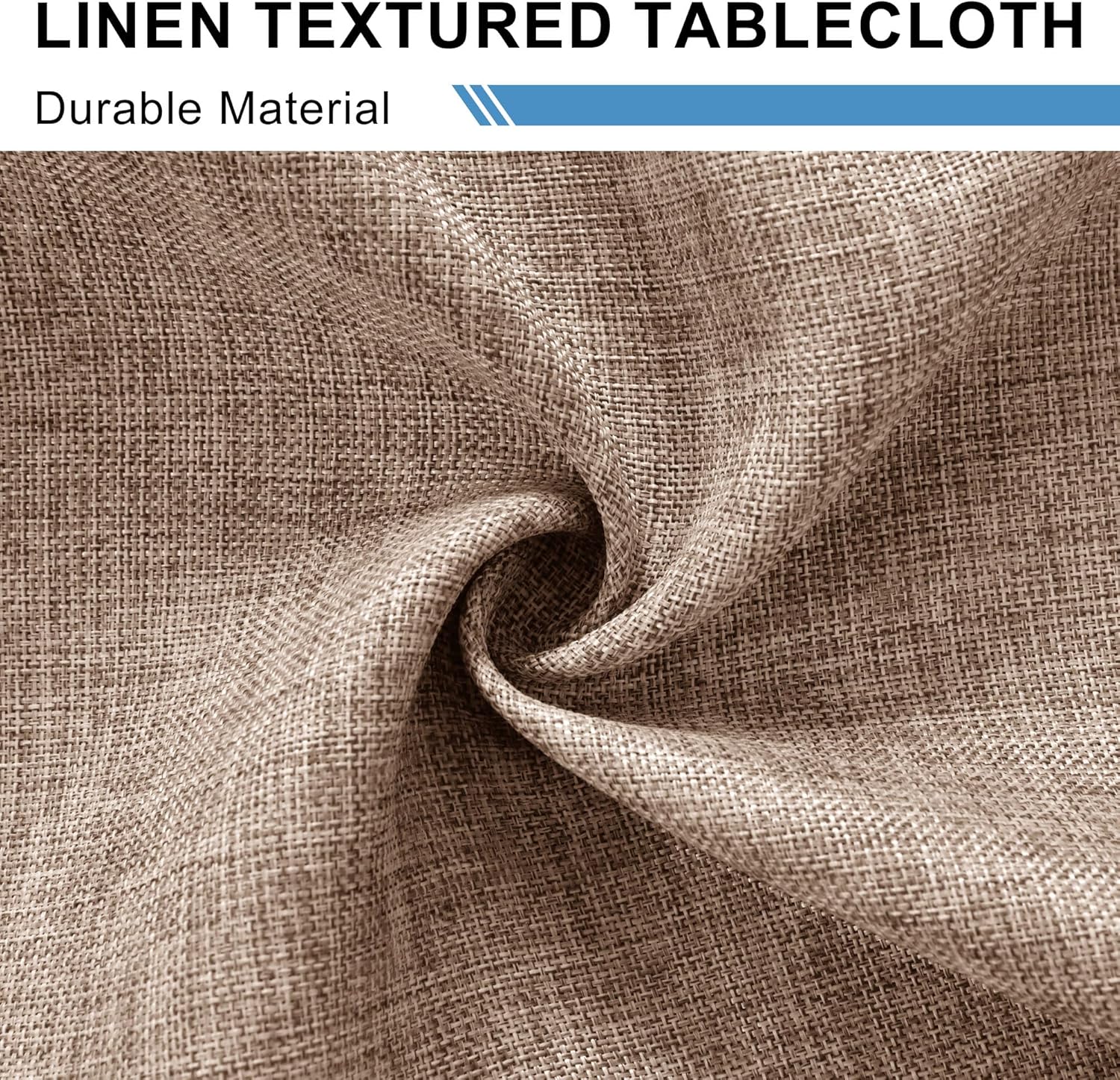 DWCN - Nappe Kaki Lavable Imperméable Lin 135x180cm, anti-tache DWCN