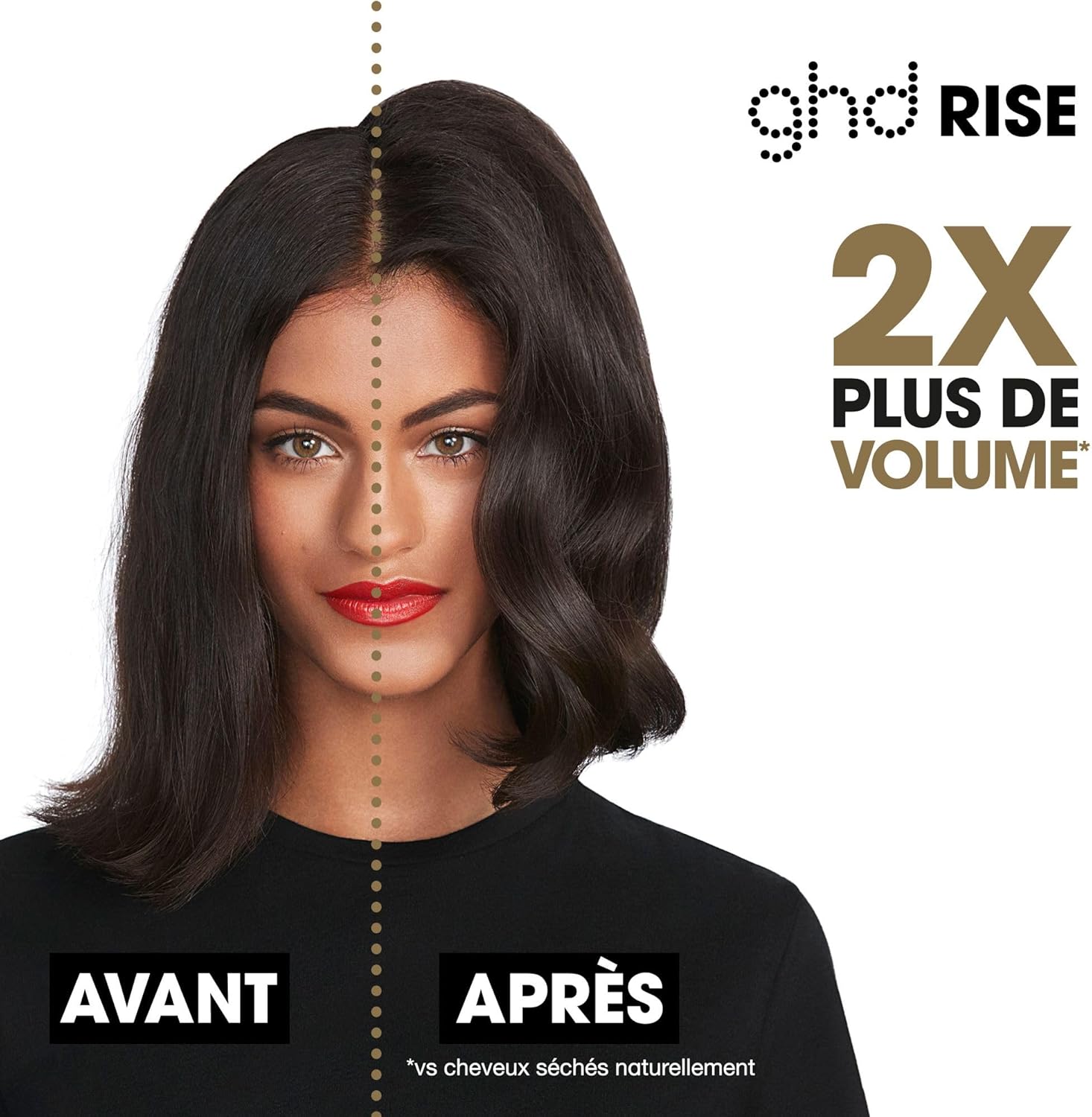 ghd - brosse chauffante Rise - volume 2x brushing, pour cheveux secs