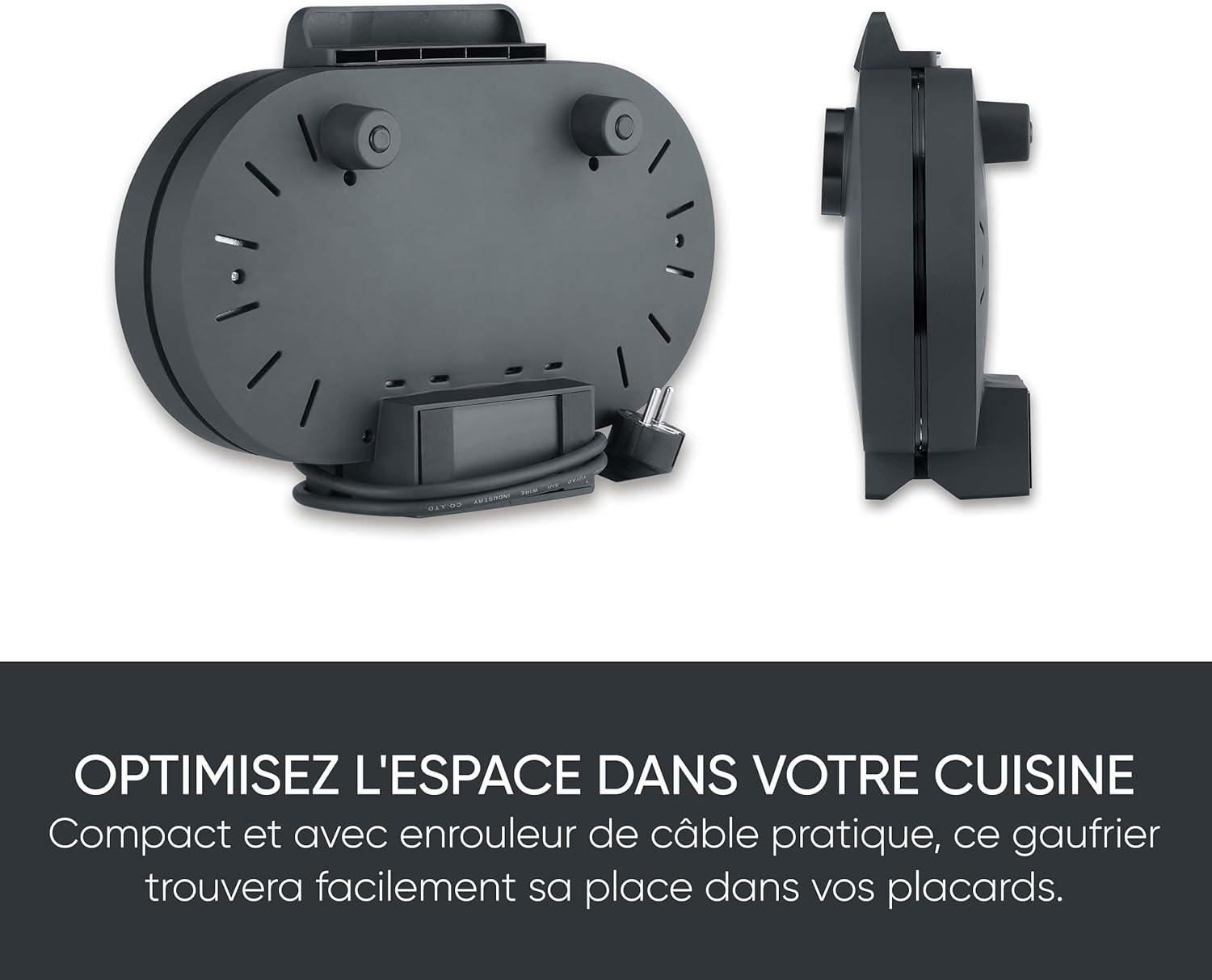 Severin - Gaufrier Duo compact, 1200W, 2 plaques antiadhésives, WA 2119