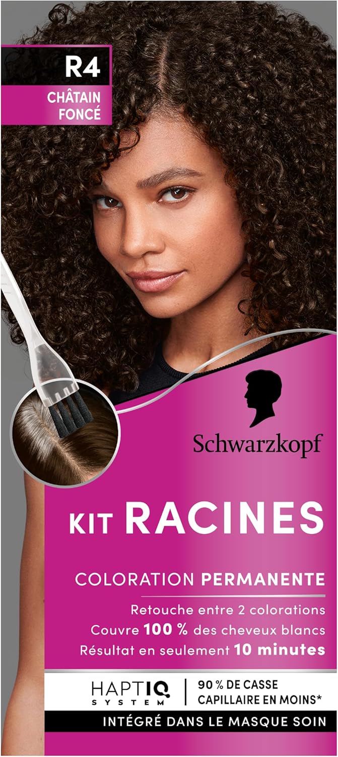Schwarzkopf - Kit Racines - permanente nourrissante - châtain foncé - R4