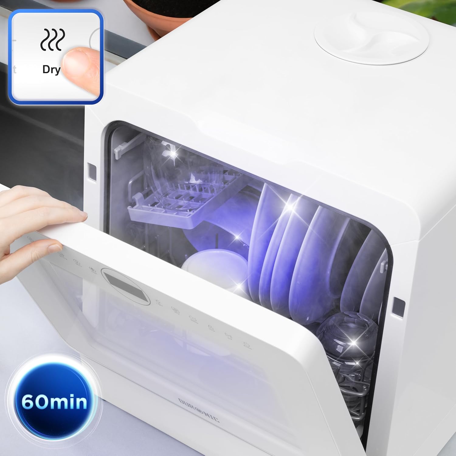 Duronic - DW5 WE - compact, 950W, 7 programmes, séchage efficace