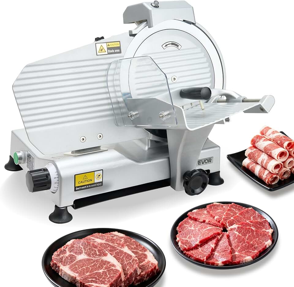 VEVOR - trancheuse électrique 320W, lame 250mm, coupe 0-10mm