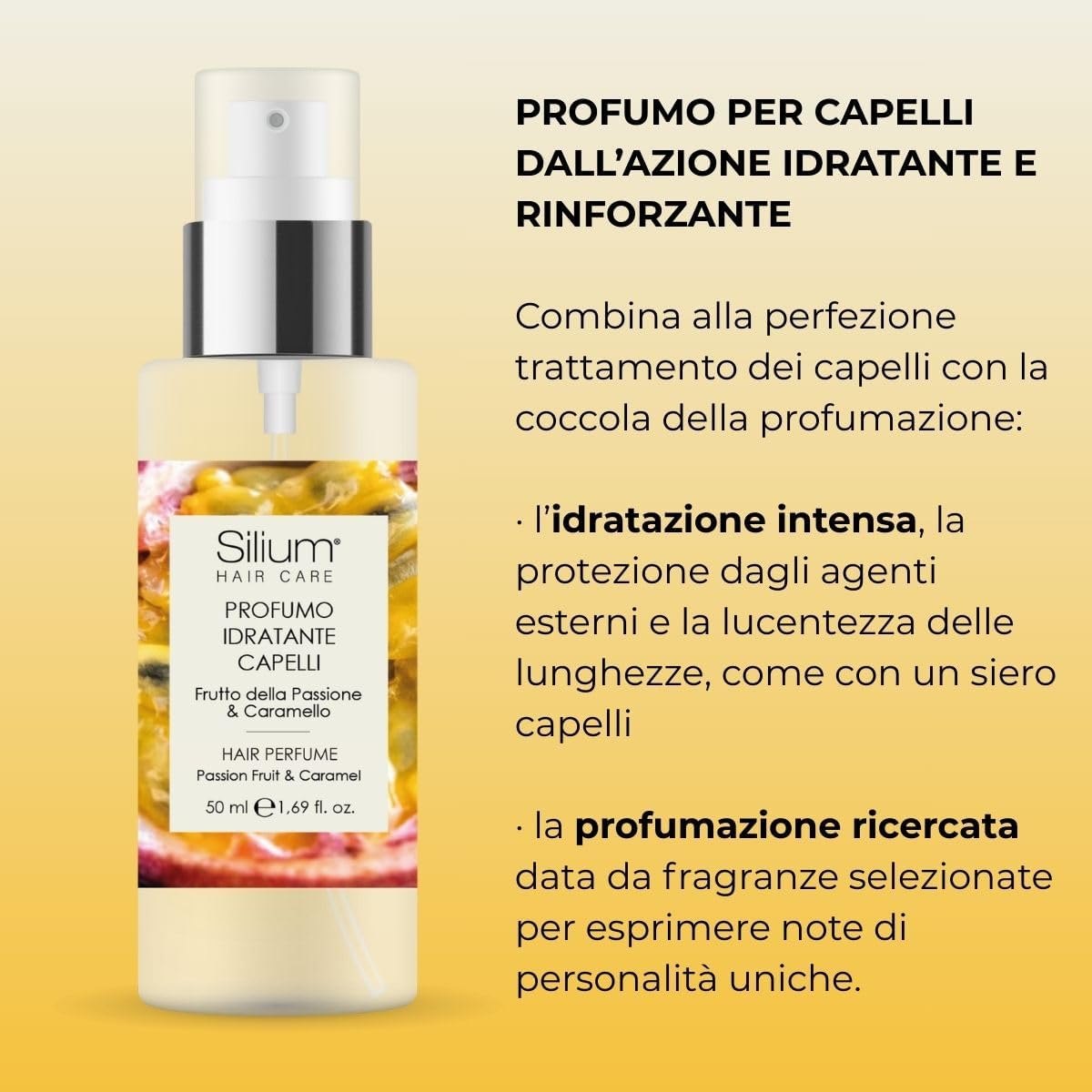 Parfum hydratant cheveux - Fruit de la Passion & Caramel - 2x50ml - nourrissant, fortifiant, parfum longue durée