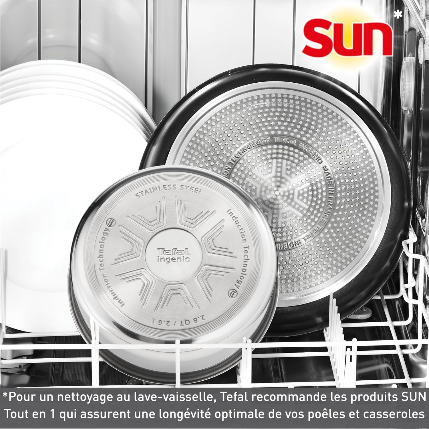 Tefal - Ingenio Natural Force - sauteuse 24 cm, induction, antiadhésive, empilable, lave-vaisselle, L3963502