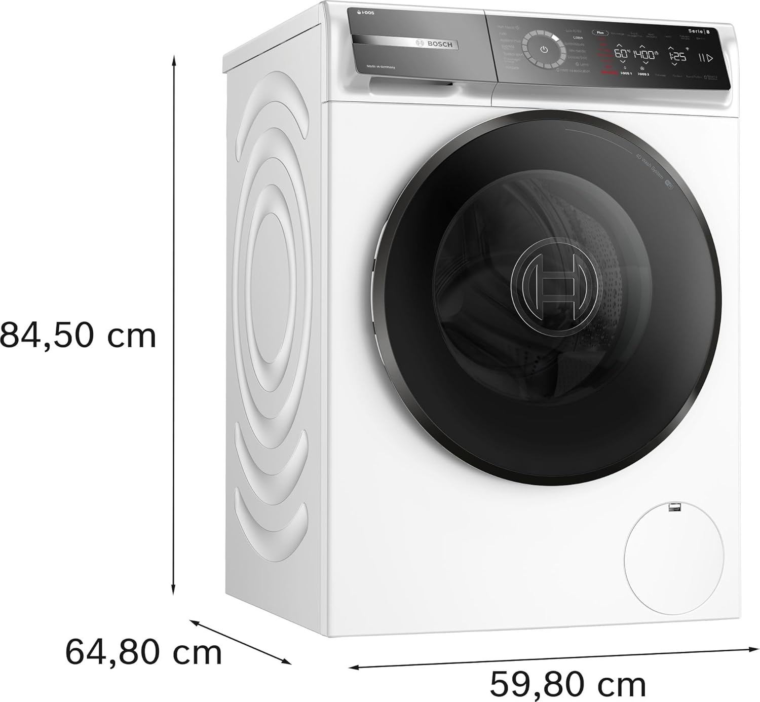 Bosch - lave-linge Série 8, 9 kg, 1400 tr/min, blanc - WGB244A2FR