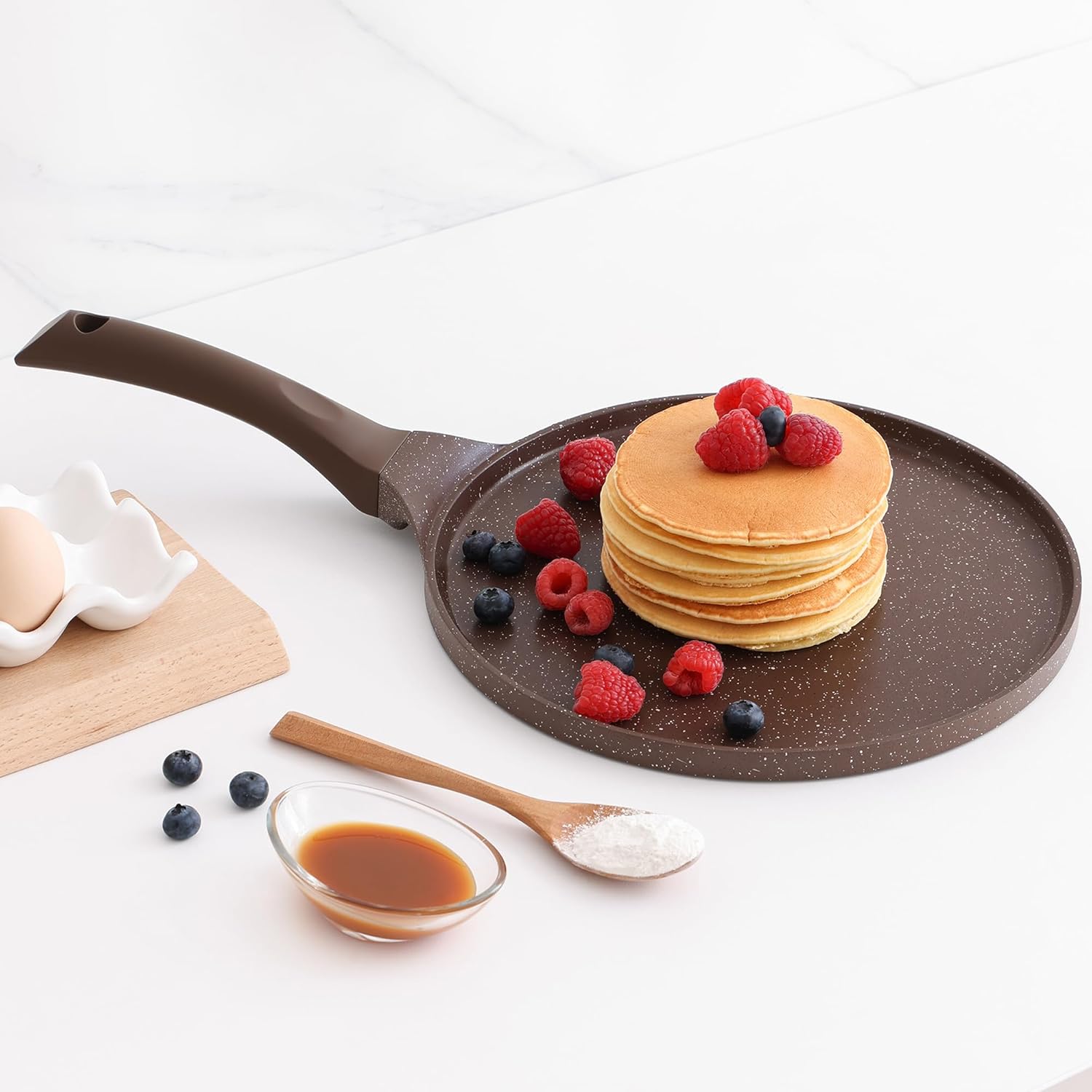 SENSARTE – Poêle à Crêpes 26 cm – Revêtement Granit, induction