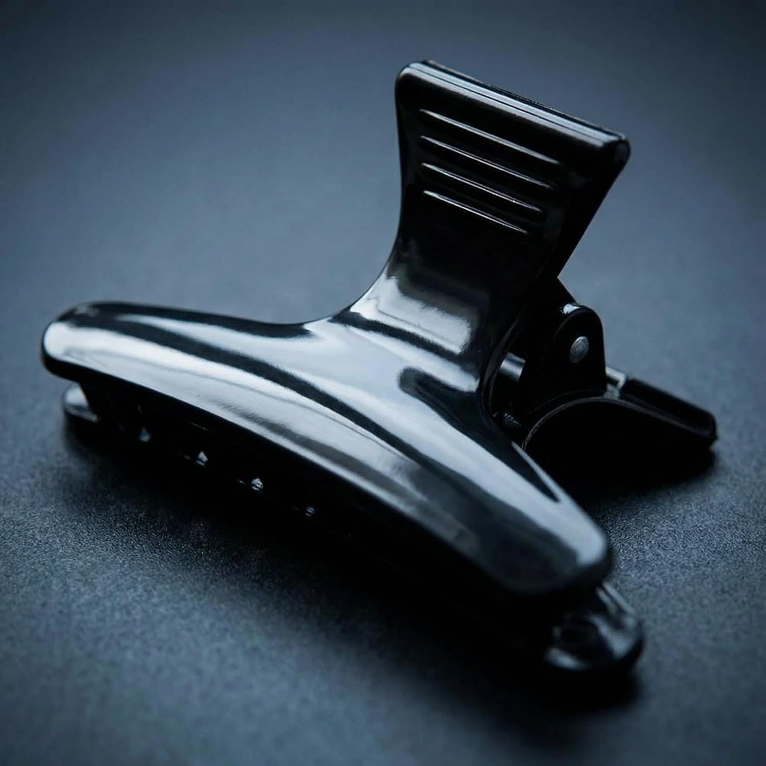 Grapelet - pince à cheveux papillon - 12x - plastique noir, coiffure filles