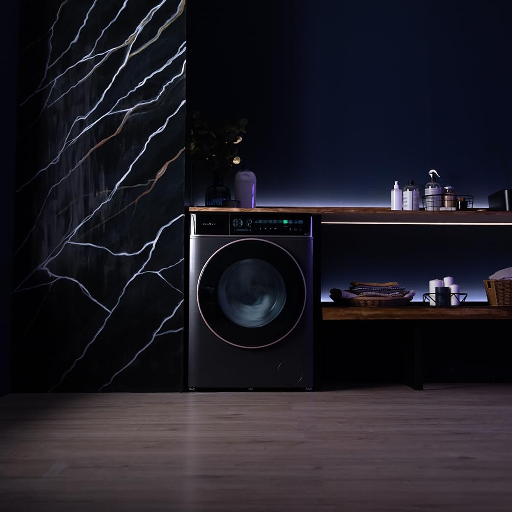 Cecotec - Bolero DressCode 8kg frontal, acier, 1400tr, 10,3