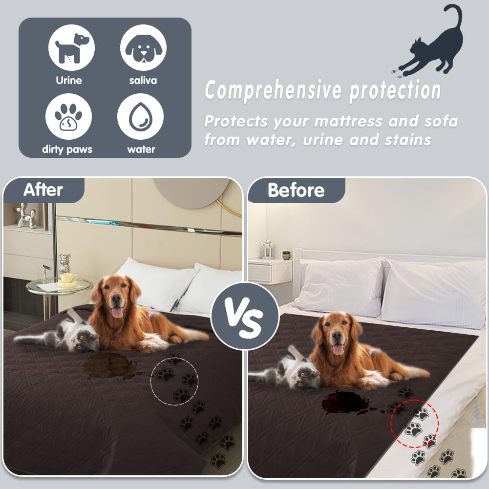 DUJUIKE - housse imperméable canapé - 208-260cm - protection animaux