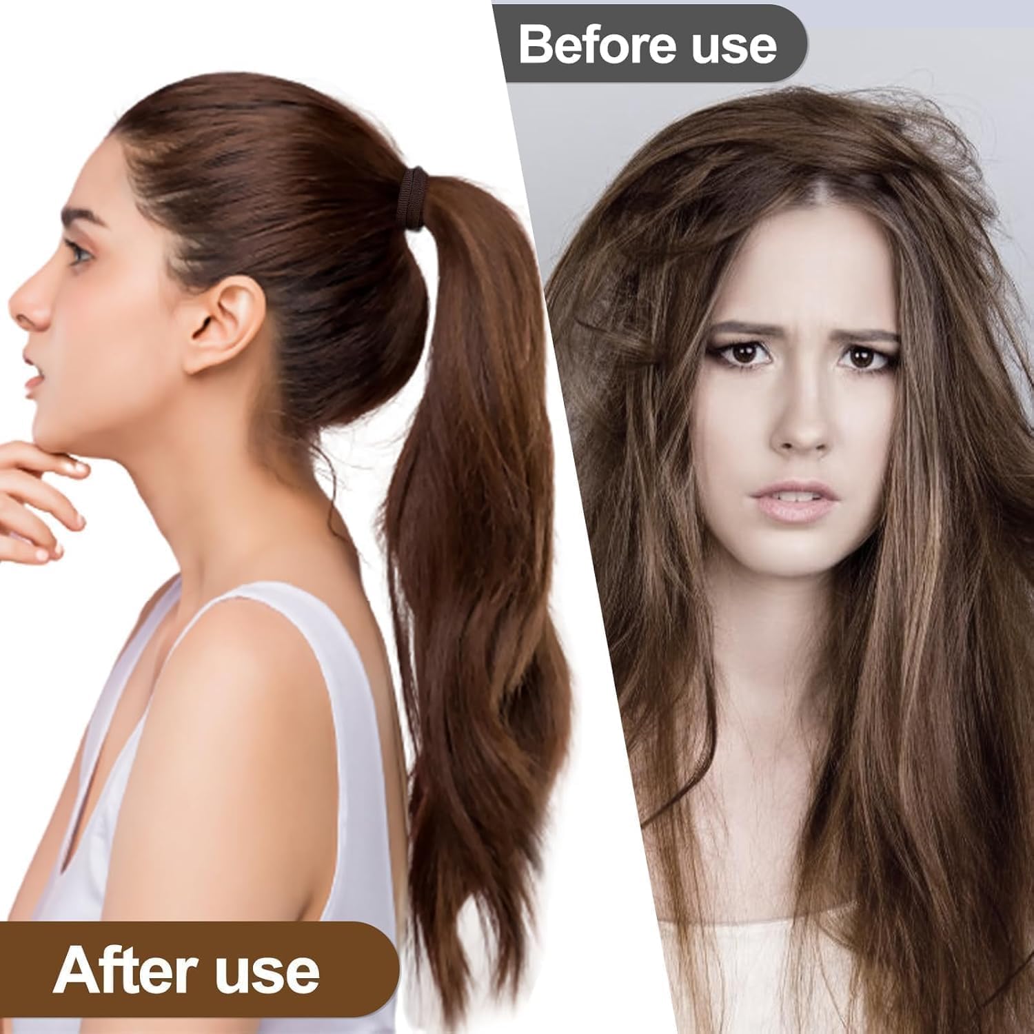 Élastiques cheveux - lot de 50 - coton sans couture 4 cm, épais, mixte