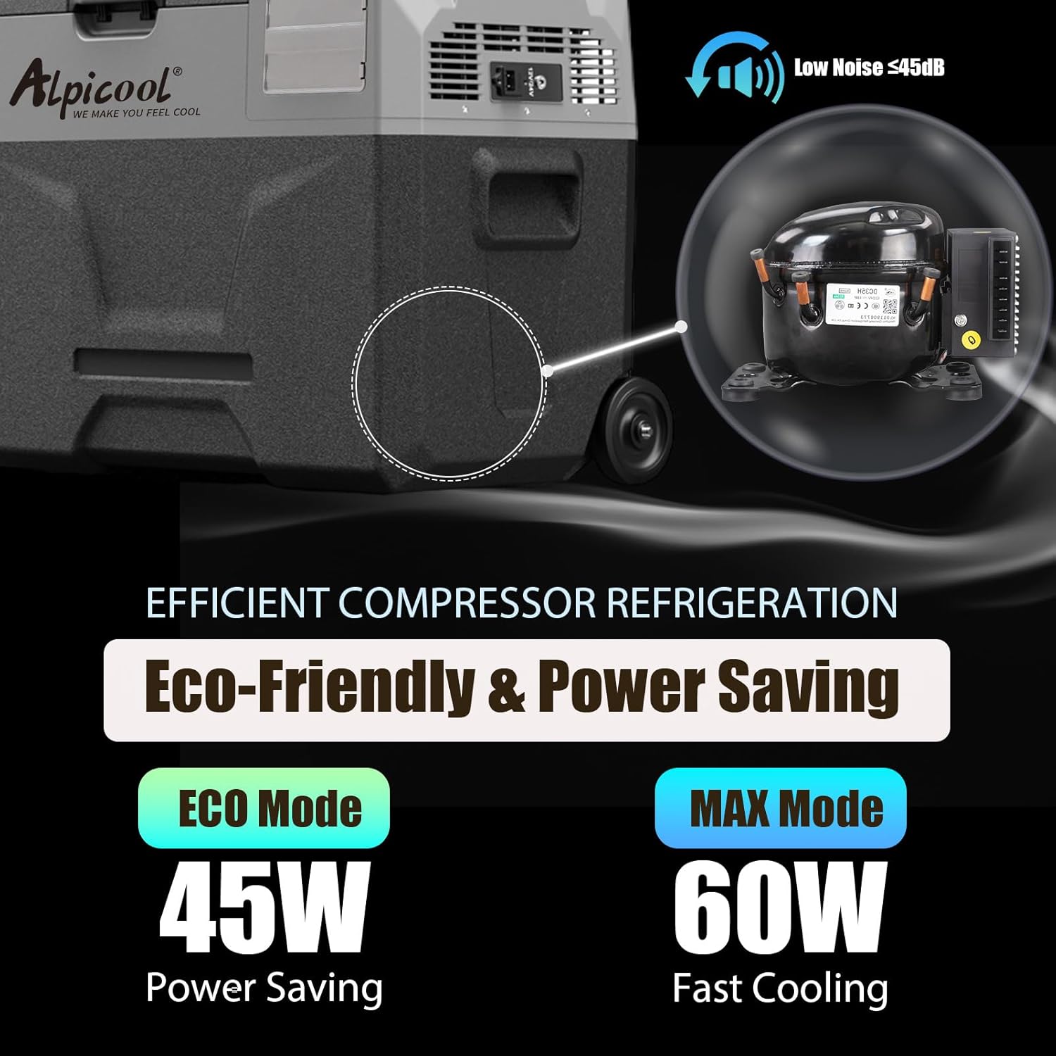 Alpicool - ECX40 - 40L - Frigo voiture, -20°C à 20°C, rechargeable, ECX40