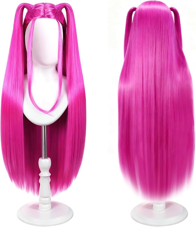 Perruque cosplay - longue tresse violette - perruque anime, fête, Halloween