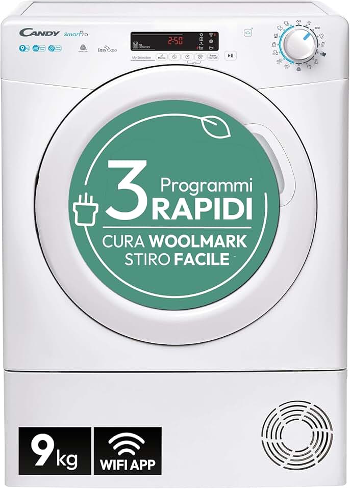 Candy - sèche-linge condensation - grande capacité, classe A++, programmes variés - CSOEH9A2DE-S