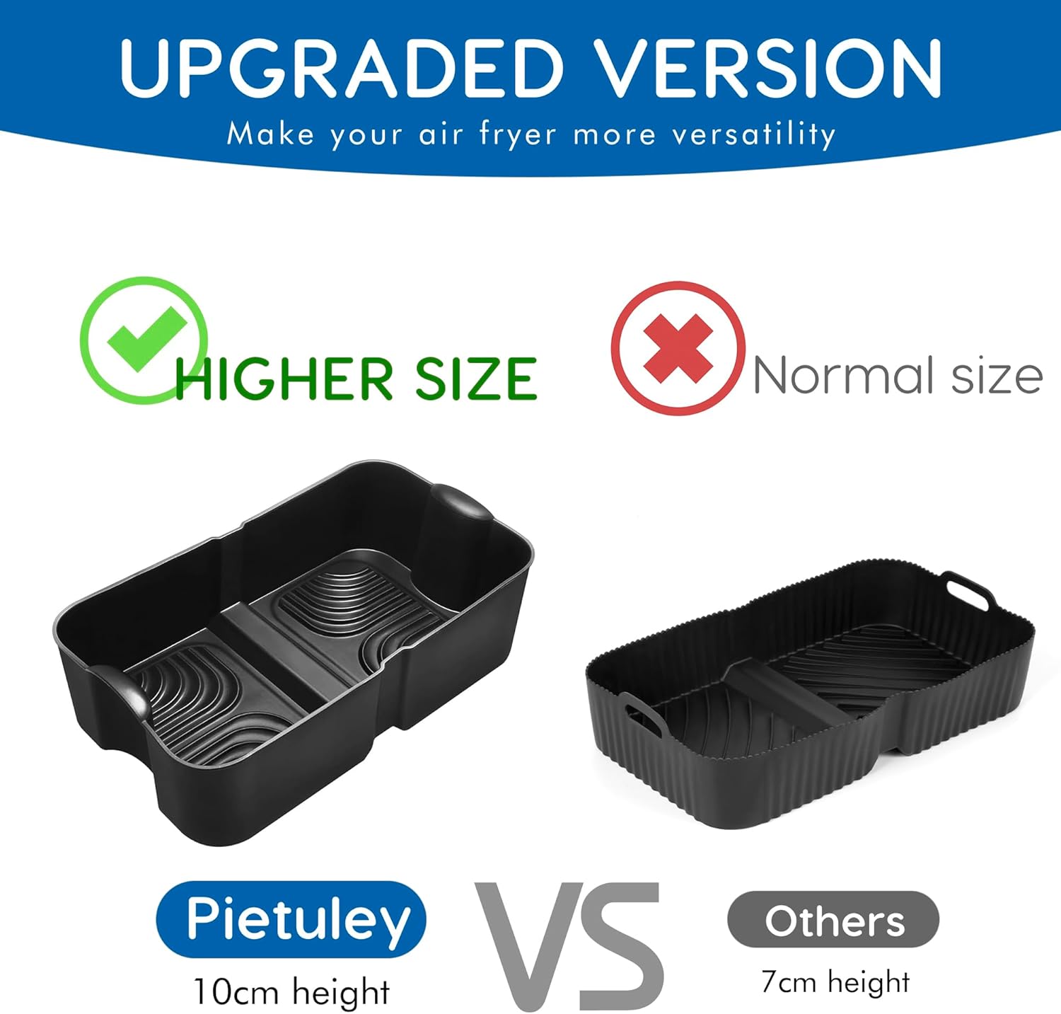 Moule silicone - pour friteuse à air - 10,4L, 10L - compatible Ninja/COSORI - AF500EU